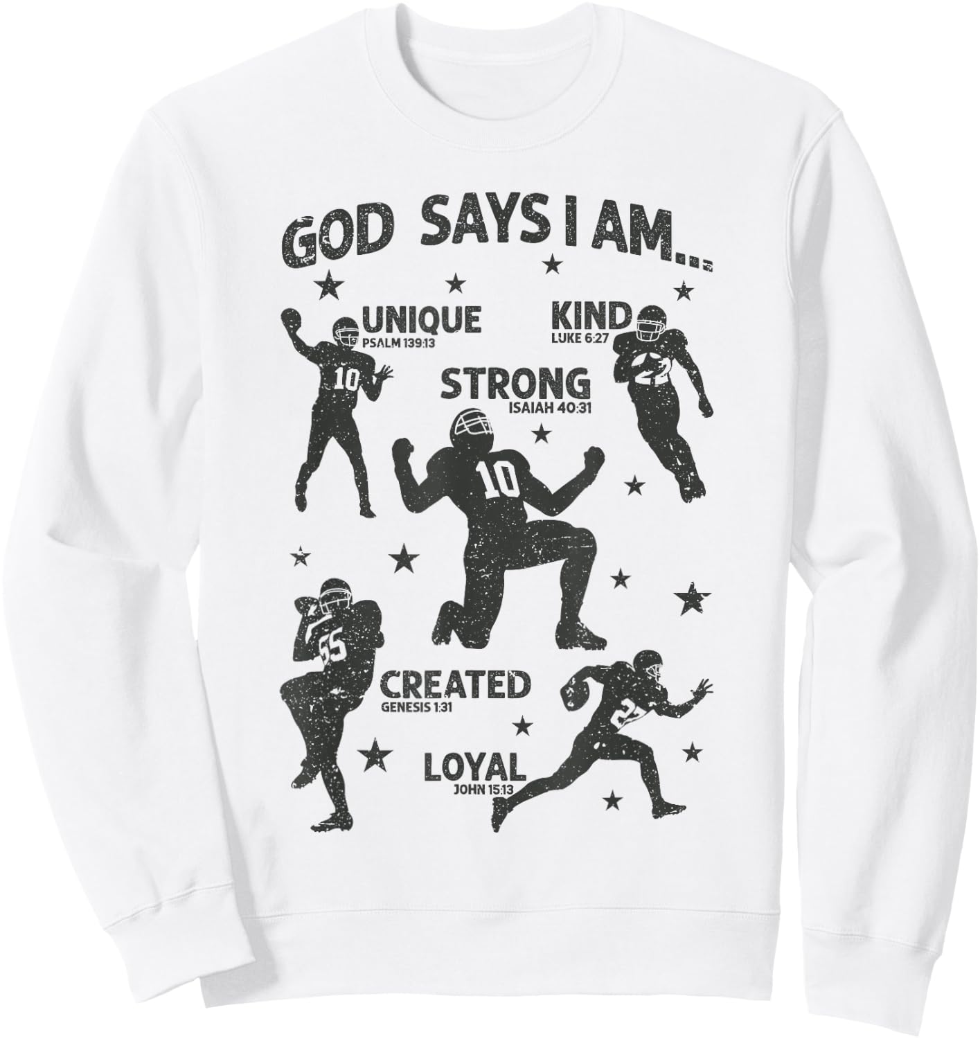 God Says I Am American Football Lover Men Women Christian Sweatshirt - Sweatshirt | White