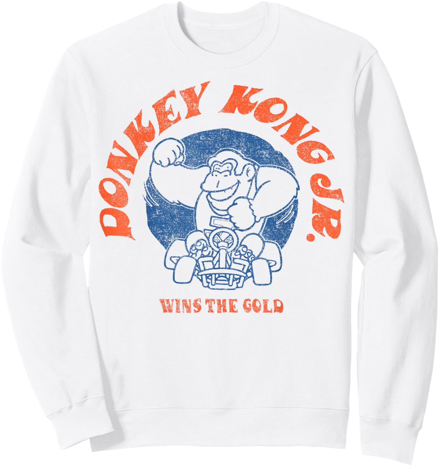 Mario Kart Donkey Kong Jr. Wins The Gold Sweatshirt - Sweatshirt | White