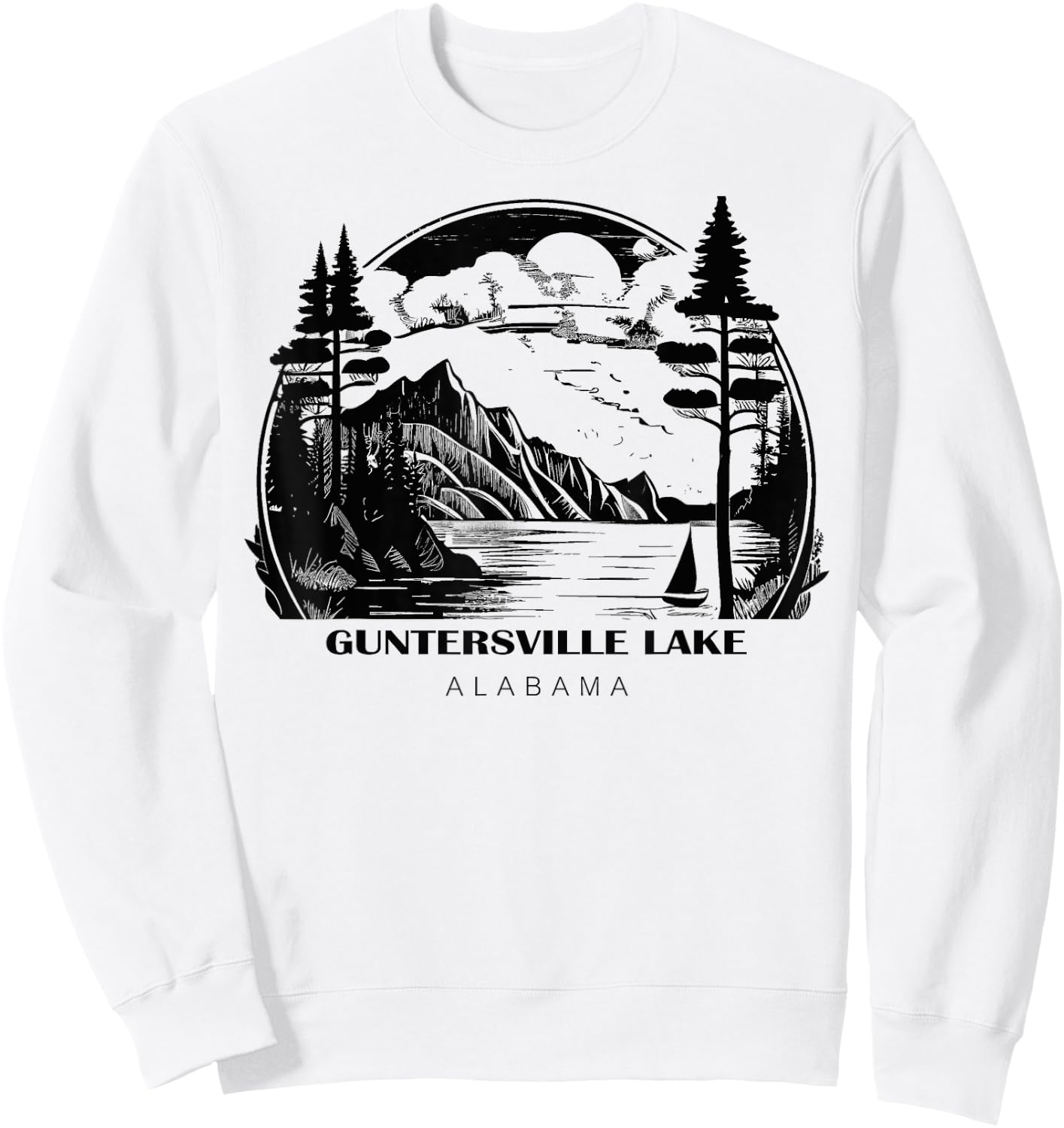 Guntersville Lake Alabama Sweatshirt - Sweatshirt | White