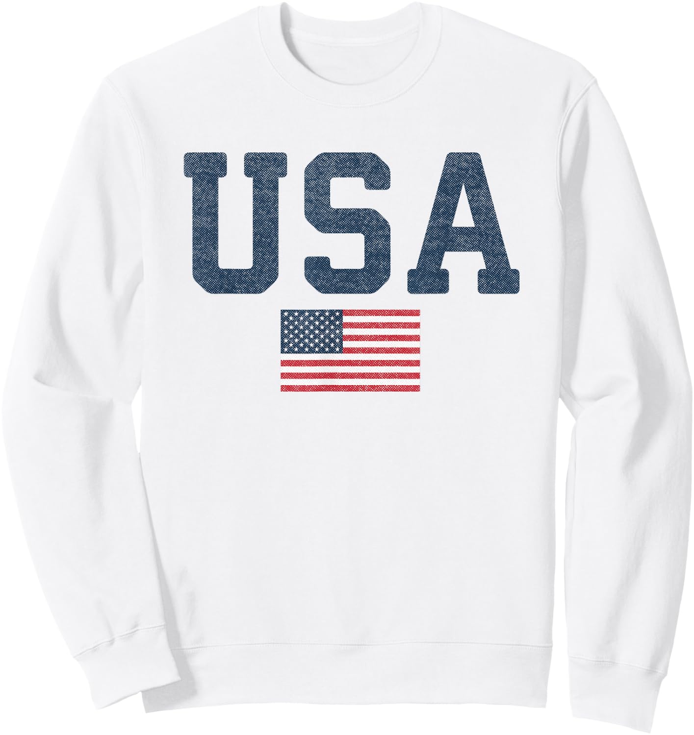 USA Patriotic American Flag 4th Of July Independence Day Sweatshirt - Sweatshirt | White