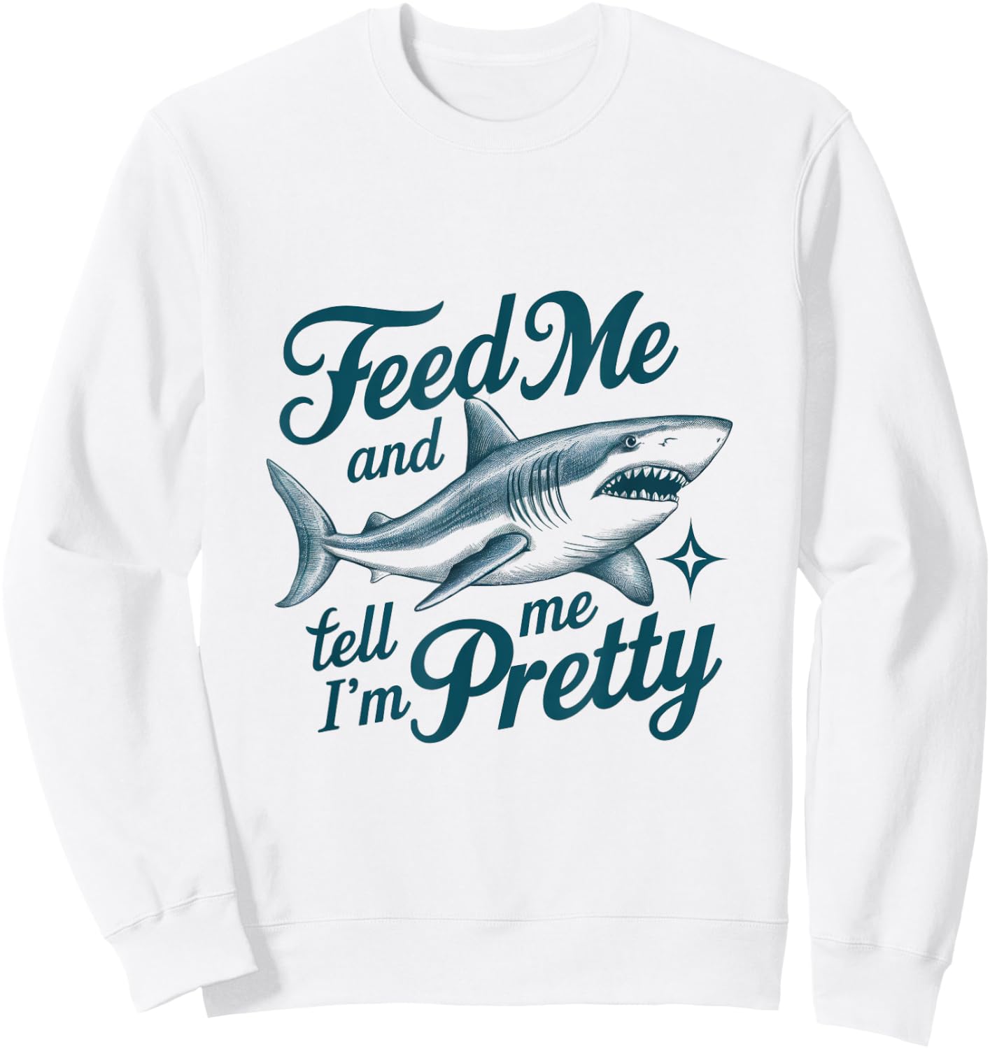 Sarcastic Shark Sweatshirt - Sweatshirt | White
