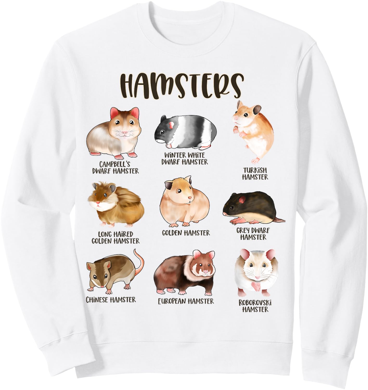 Many different hamsters - types of hamsters Sweatshirt - Sweatshirt | White