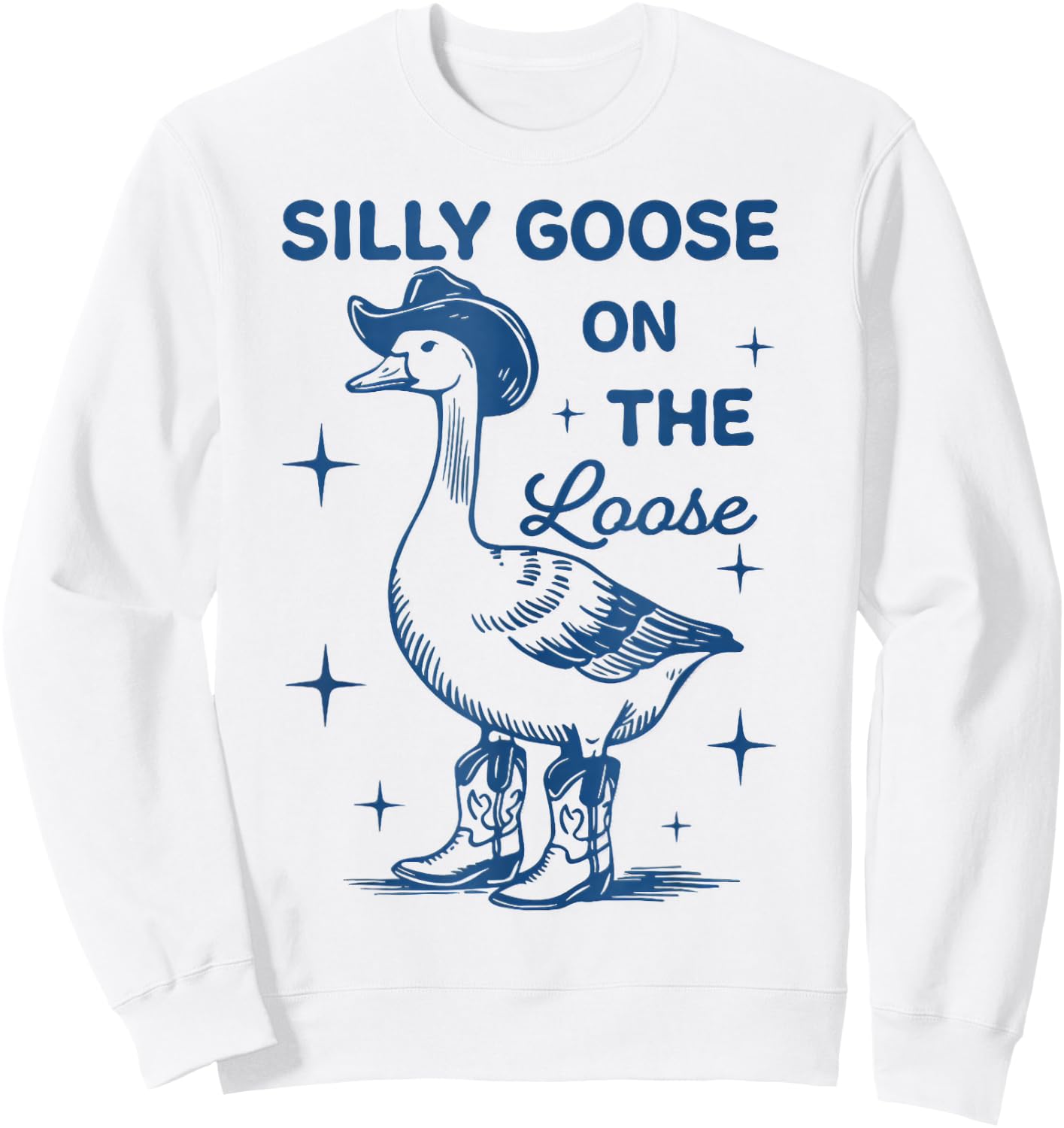 Silly Goose On The Loose Sweatshirt - Sweatshirt | White