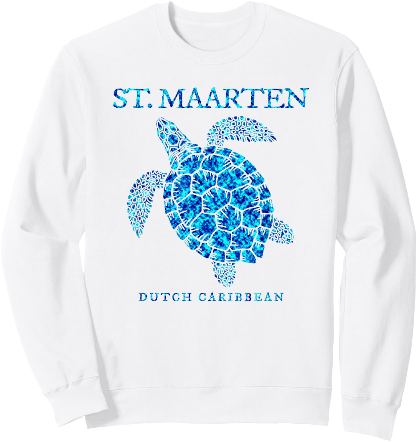 St. Maarten Sea Turtle Boys Girls Vacation Souvenir Sweatshirt - Sweatshirt | White