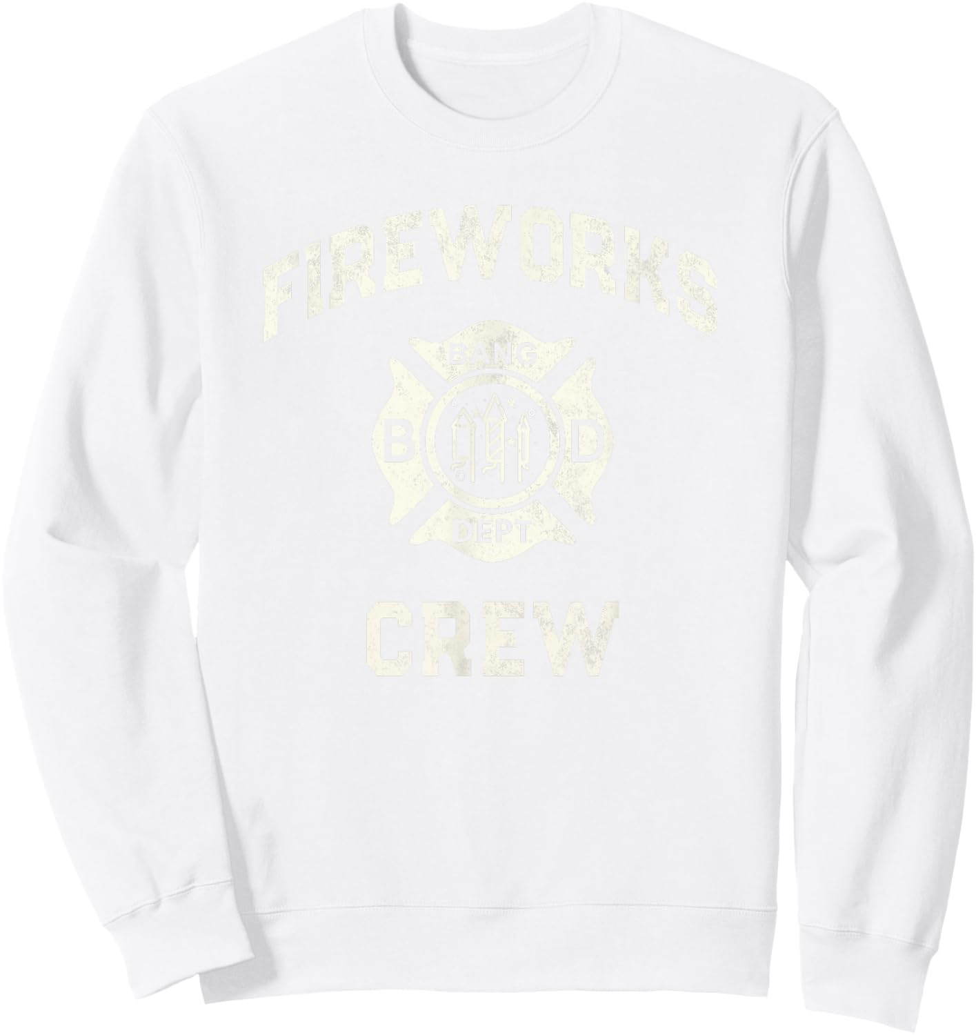 Sarcastic FIREWORKS CREW Safety Expert Technician Pyro Sweatshirt - Sweatshirt | White
