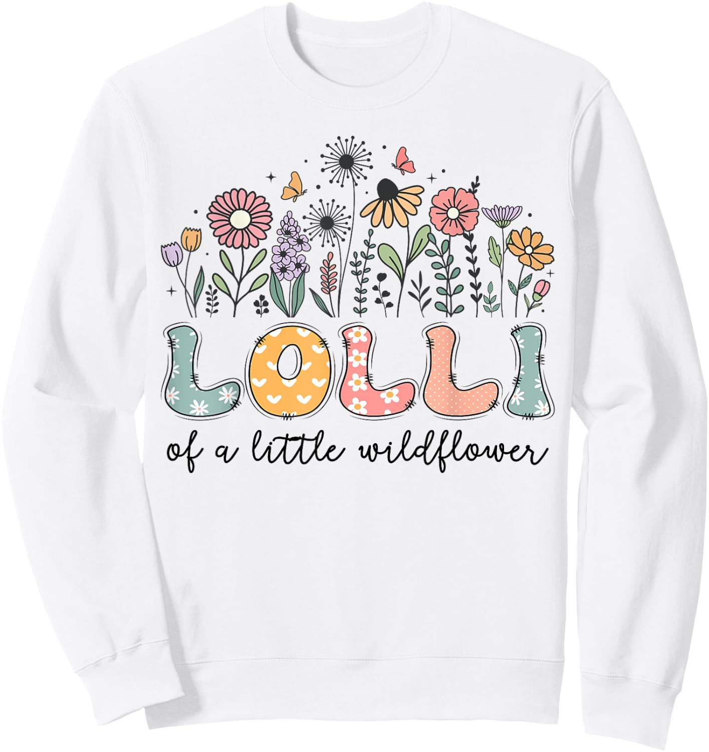 Lolli Of The Little Wildflower Baby Birthday Party Sweatshirt - Sweatshirt | White