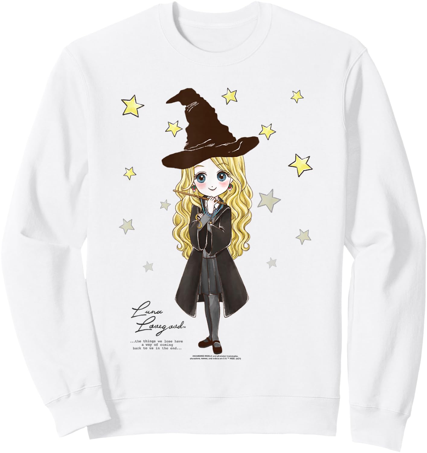 Harry Potter Luna Lovegood Quote and Stars Sweatshirt - Sweatshirt | White