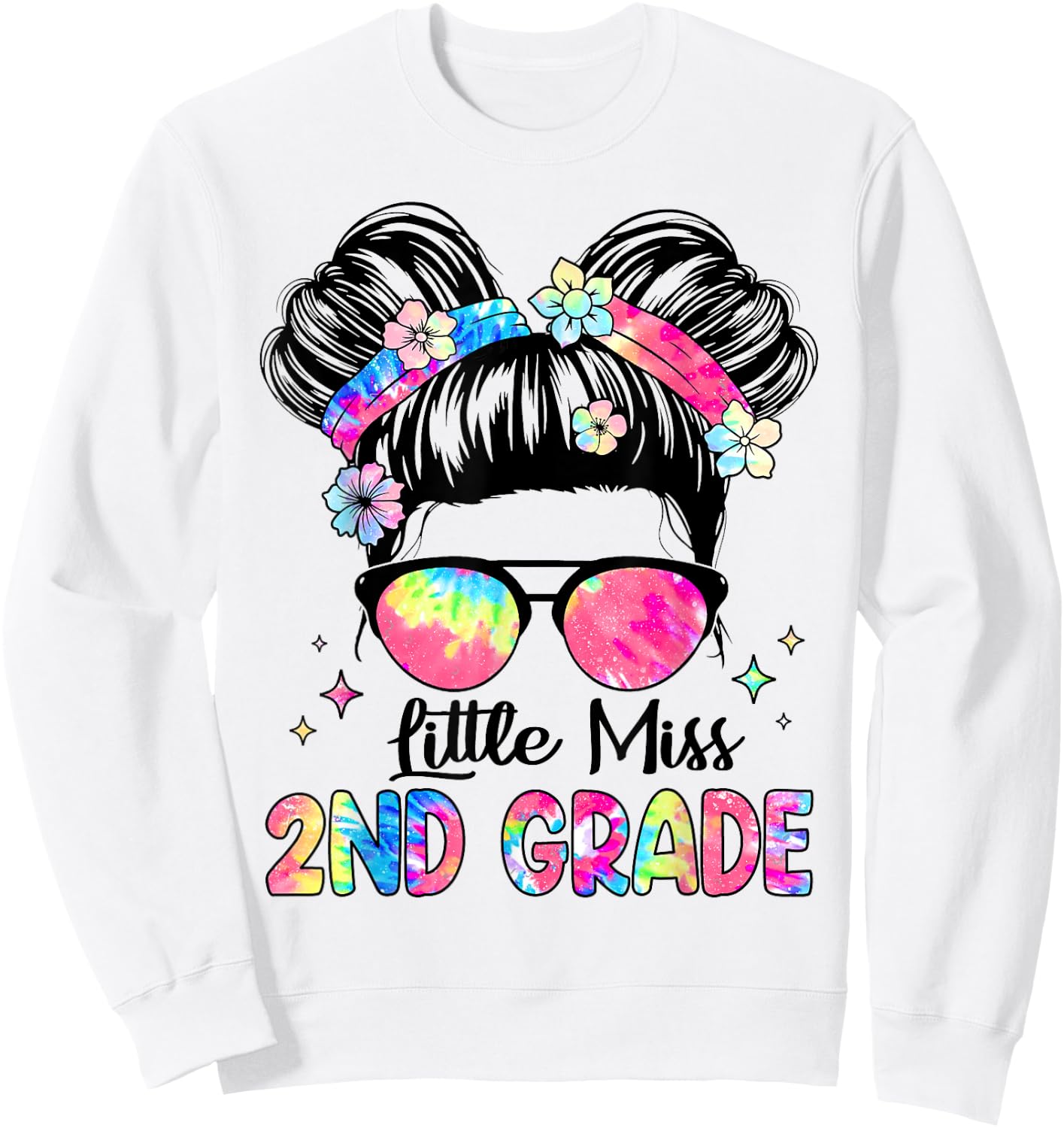 Little Miss 2nd Grade Girls Kids Back To School Second Grade Sweatshirt - Sweatshirt | White