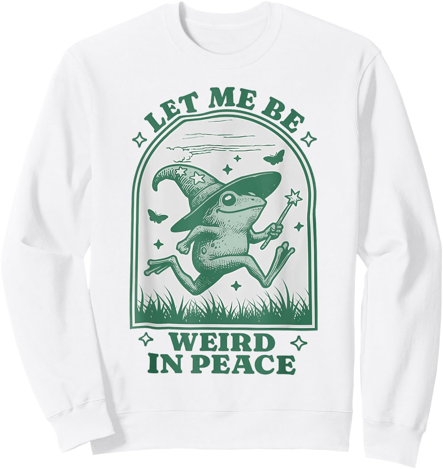 Let Me Be Weird In Peace Sweatshirt - Sweatshirt | White