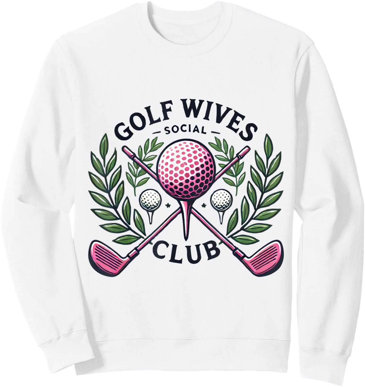 Cool Golf Wives Social Club Golf Lover Sweatshirt - Sweatshirt | White