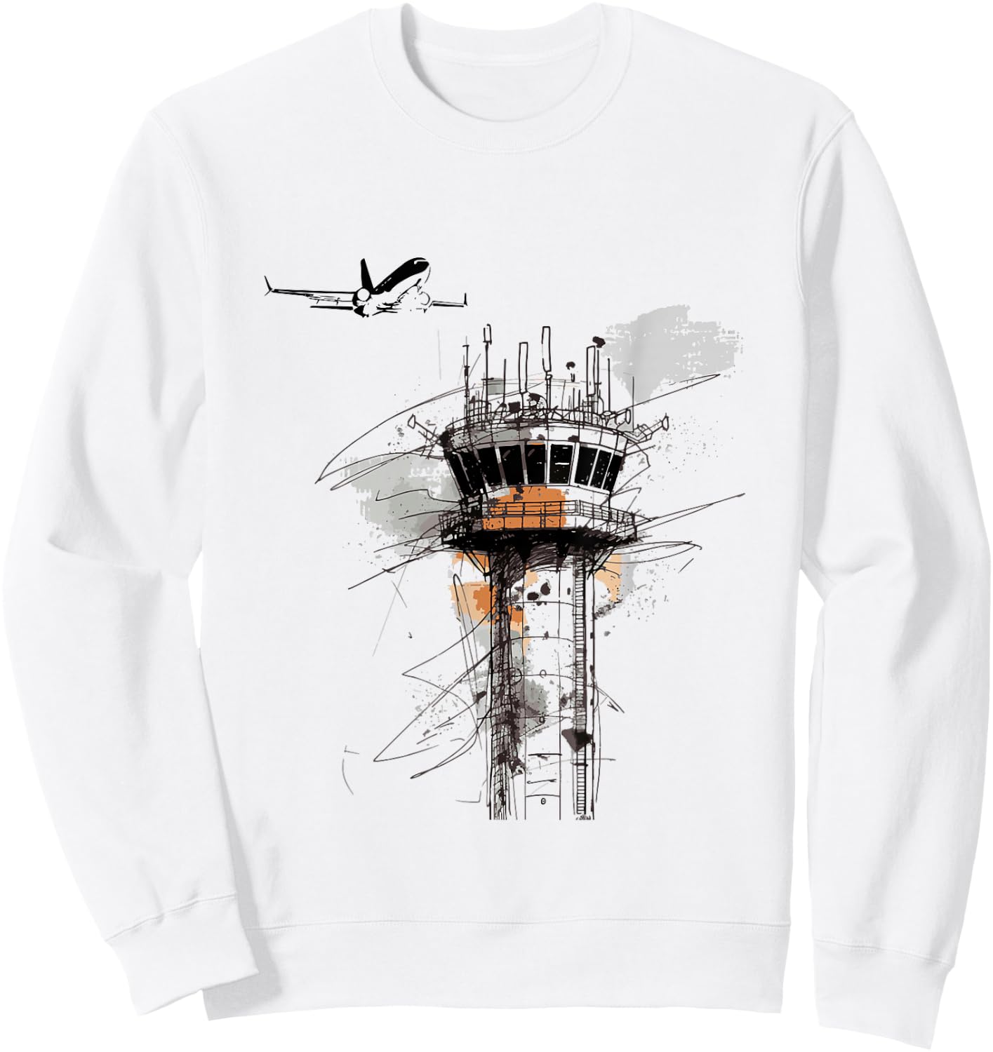 Vintage Air Traffic Controller Sweatshirt - Sweatshirt | White
