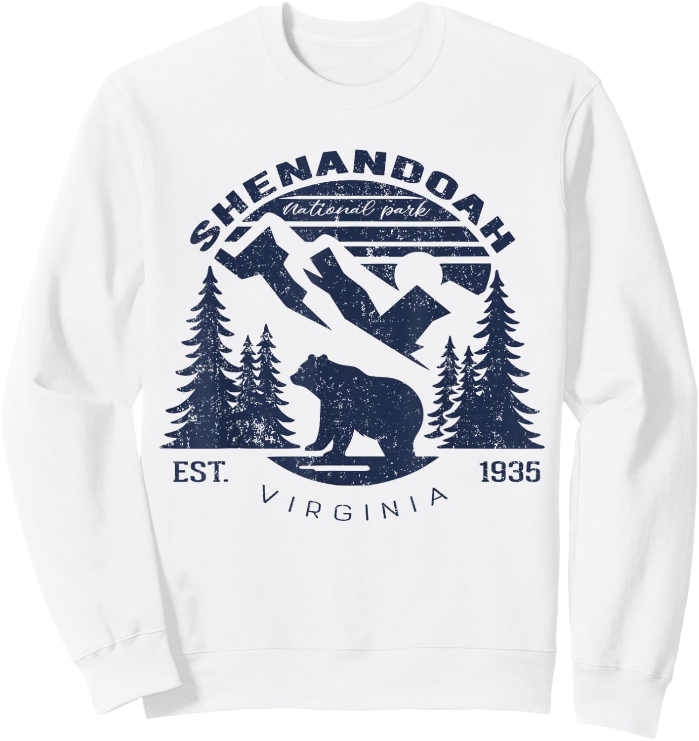 Vintage Shenandoah National Park for kids Hiking Camping Sweatshirt - Sweatshirt | White
