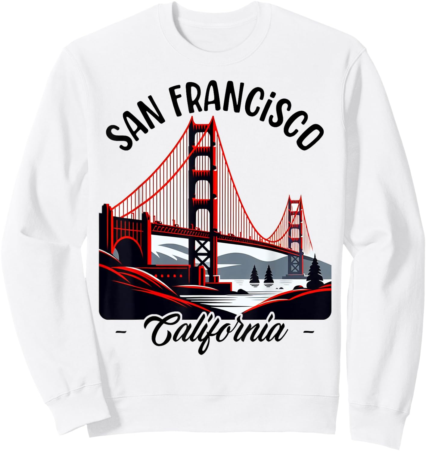 Golden Gate Bridge San Francisco California USA Golden Gate Sweatshirt - Sweatshirt | White