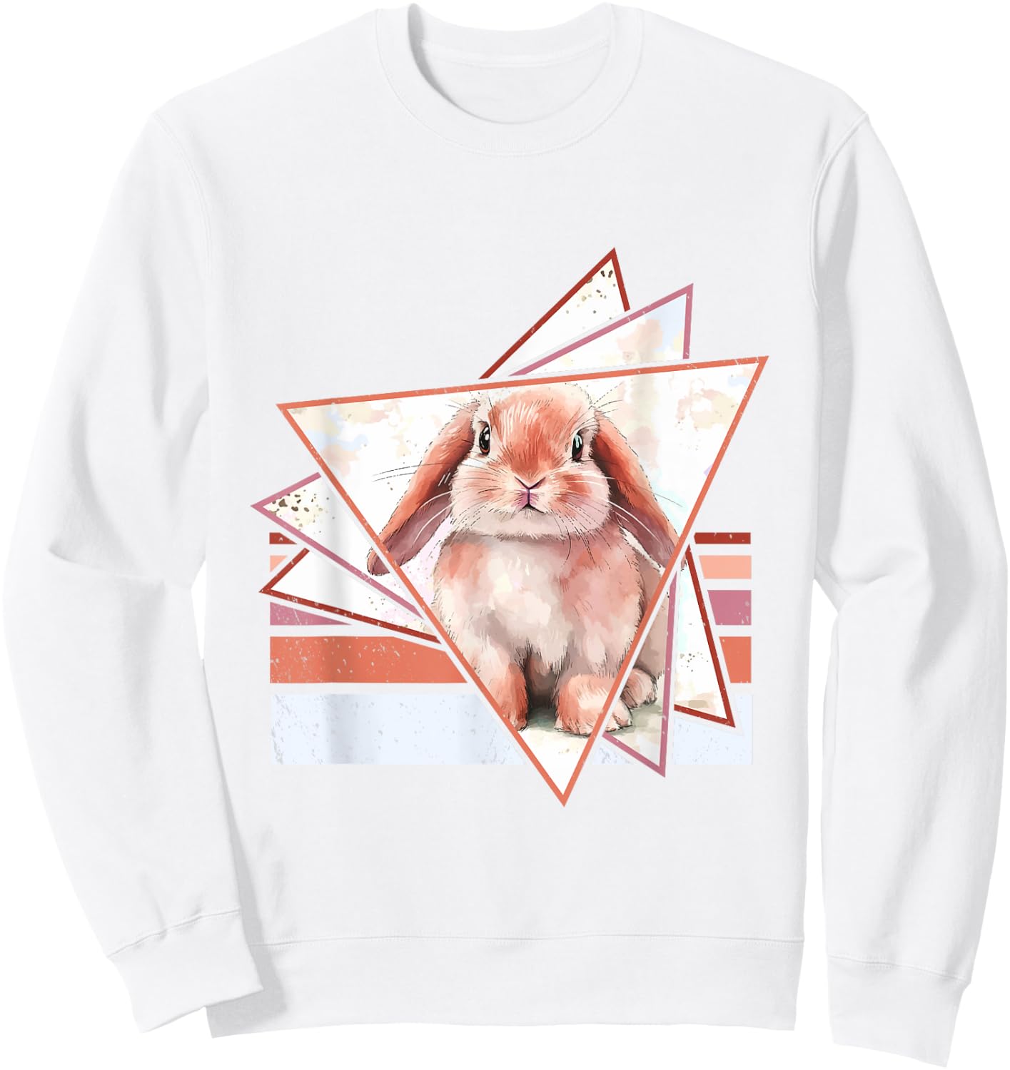 American Fuzzy Lop Bunny Holland Lop Rabbit Girl Holland Lop Sweatshirt - Sweatshirt | White