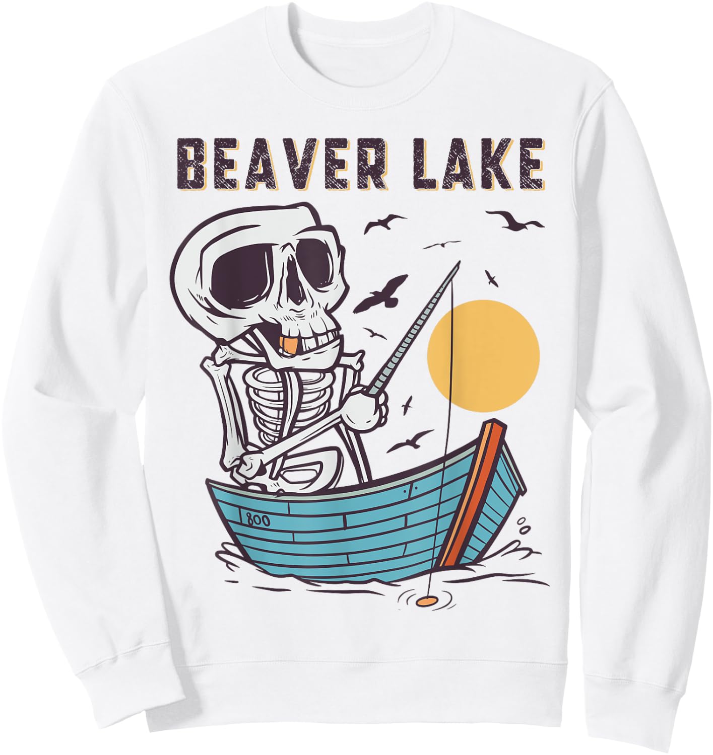 Beaver Lake Fishing, Beaver Lake Sweatshirt - Sweatshirt | White