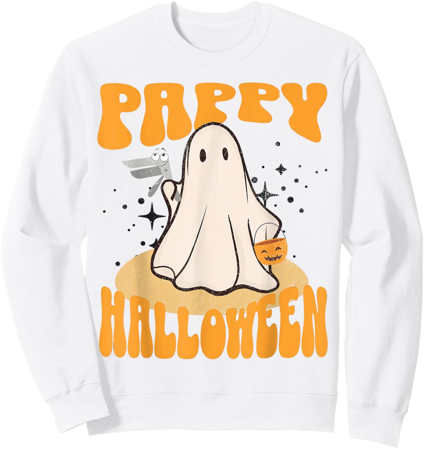 Halloween OBGYN Nurse, Pappy Halloween Ghost With Speculum Sweatshirt - Sweatshirt | White