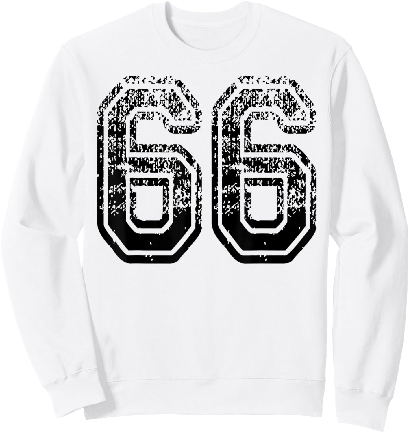 Number 66 Sports Team in black Sweatshirt - Sweatshirt | White