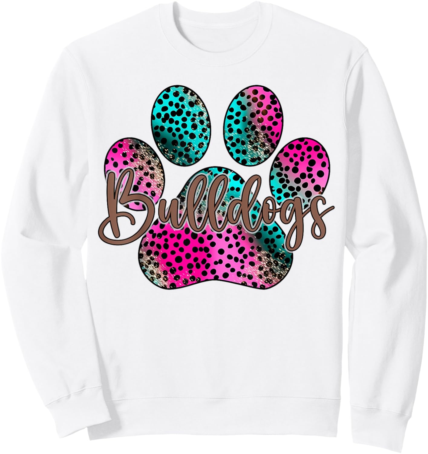Vintage Bulldogs Team Pride School Spirit Back To School Sweatshirt - Sweatshirt | White
