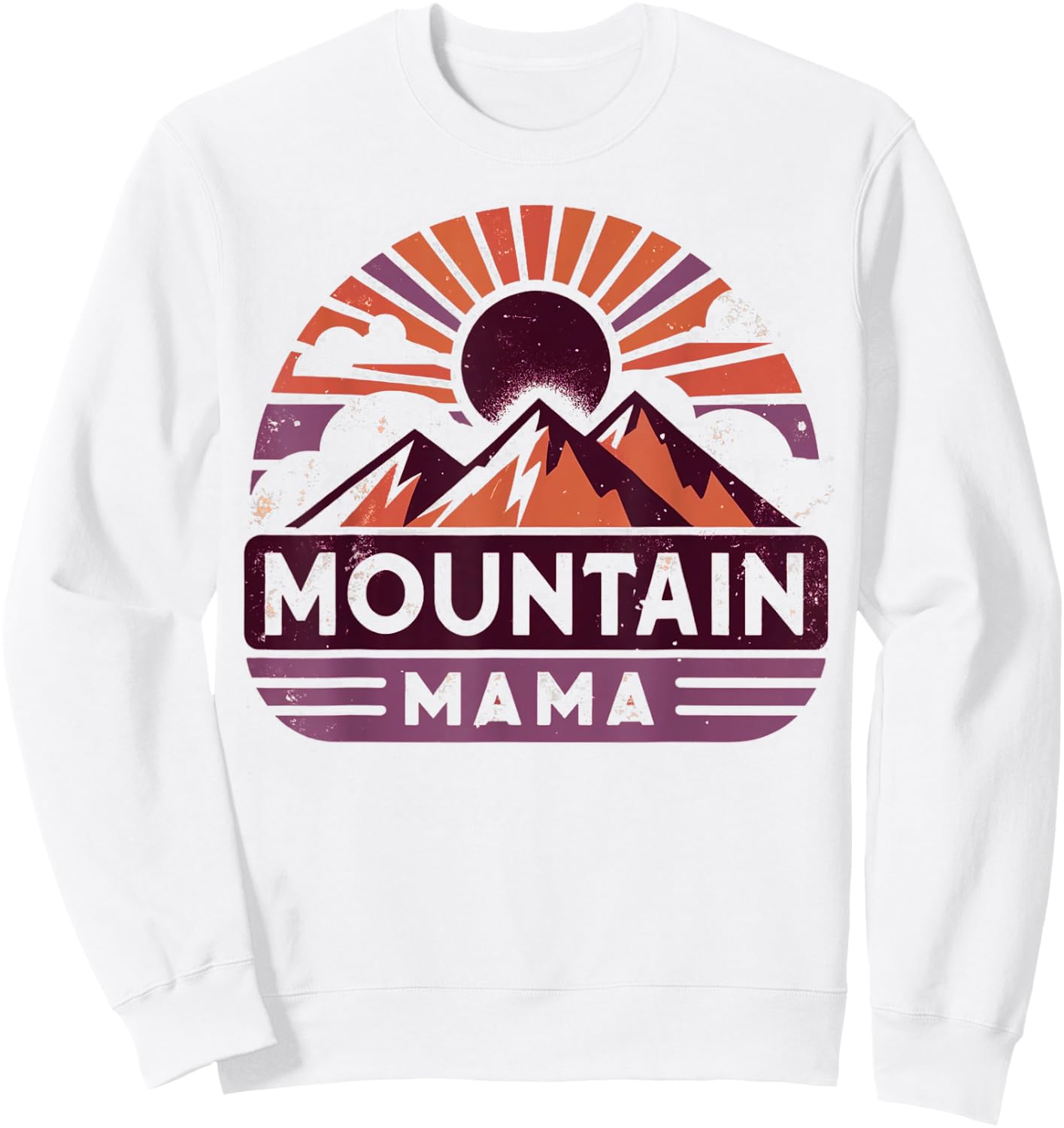 Mothers Day Love Hiking Mountain Mama Sweatshirt - Sweatshirt | White