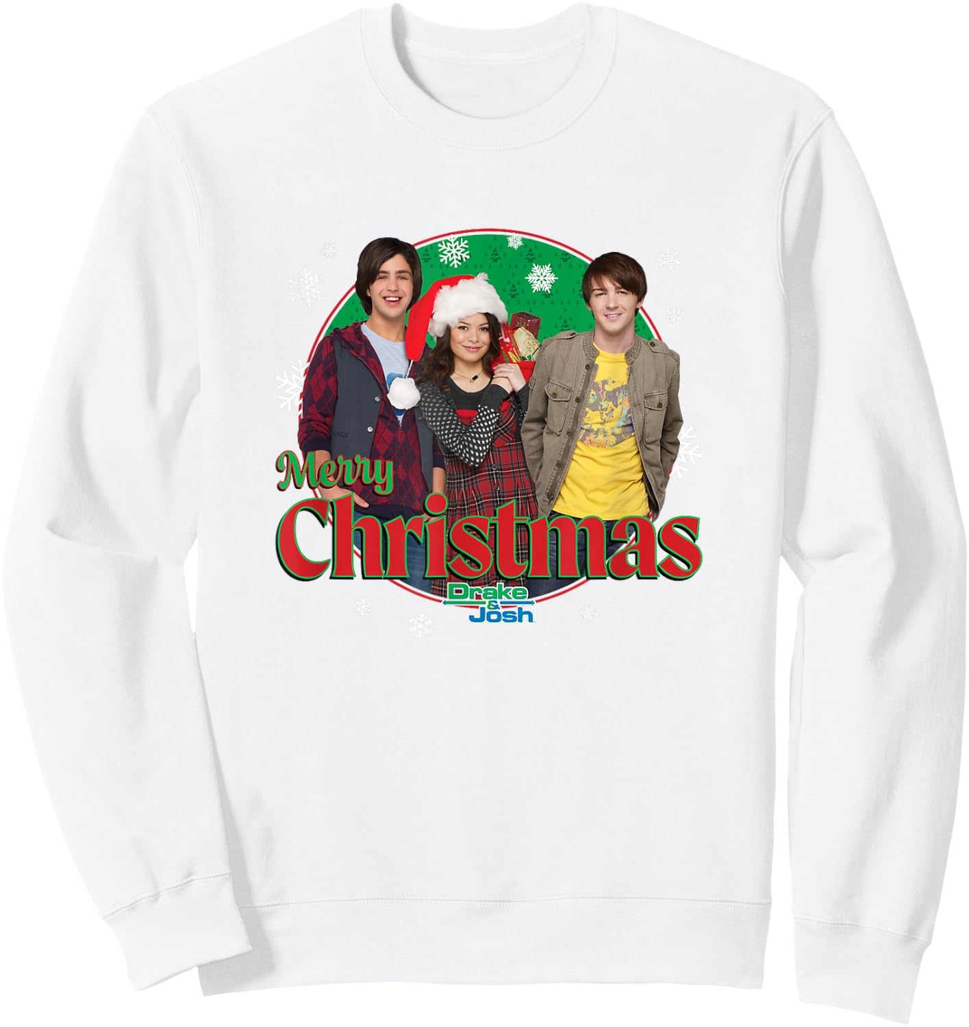 Drake and Josh Christmas Merry X-Mas Drake, Josh & Megan Sweatshirt - Sweatshirt | White