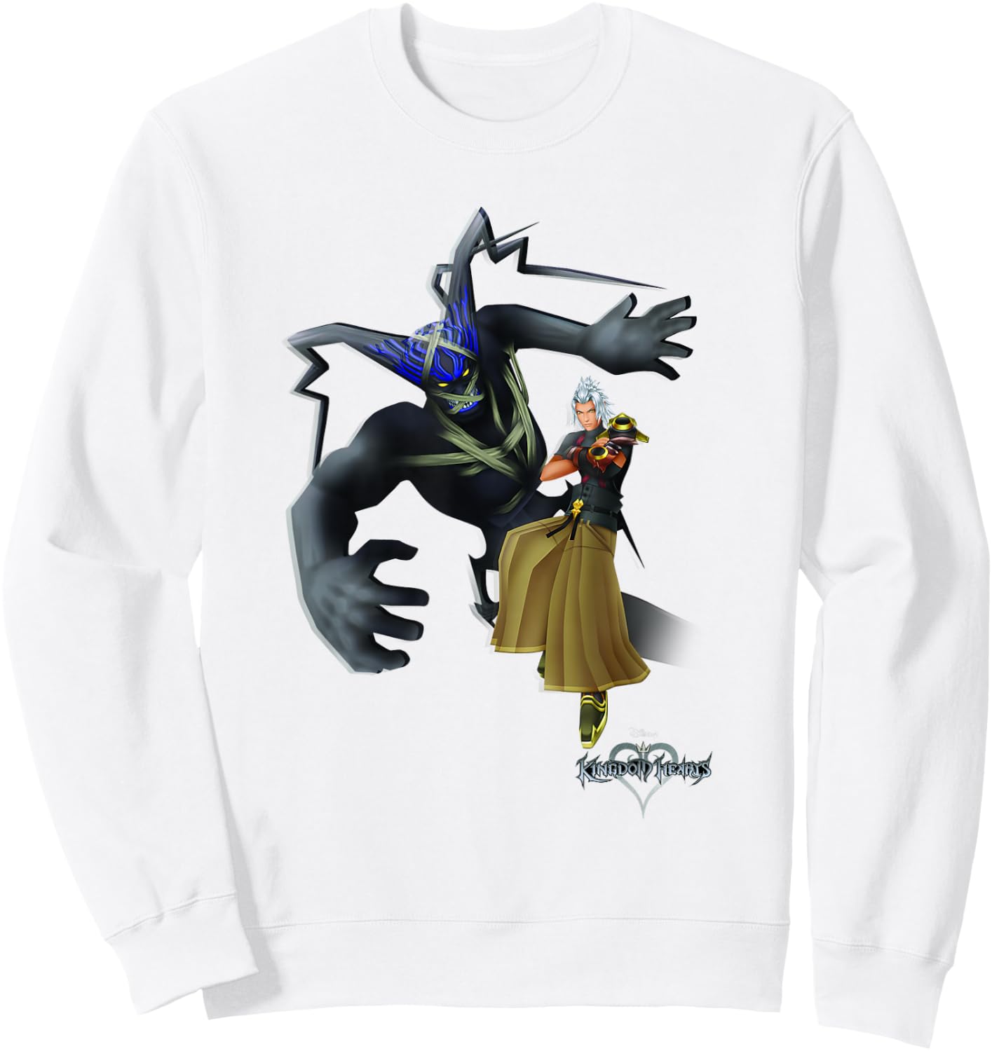 Disney Kingdom Hearts Xehanort Heartless Big Chest Portrait Sweatshirt - Sweatshirt | White