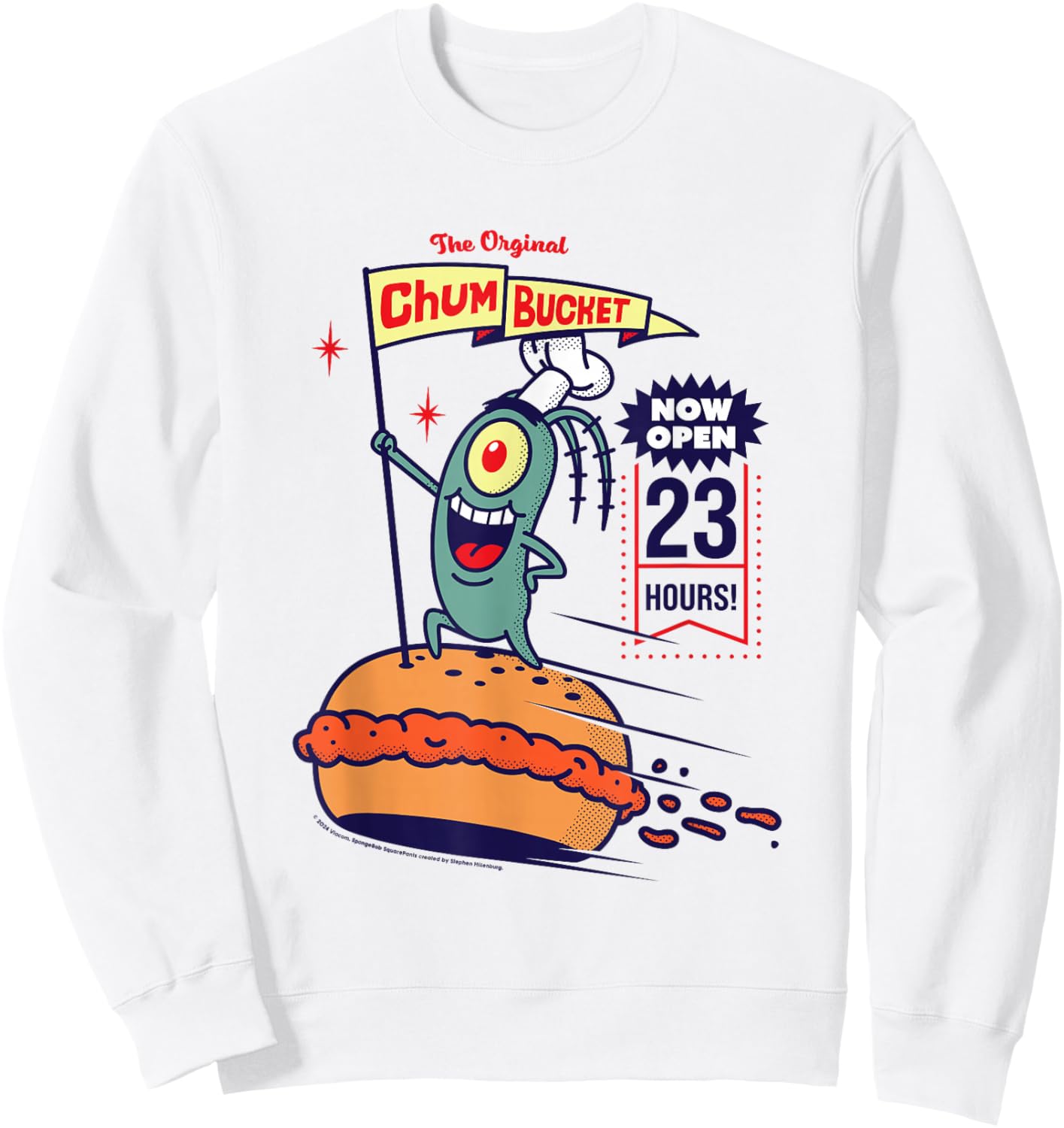 Spongebob Squarepants The Original Chum Bucket Sweatshirt - Sweatshirt | White