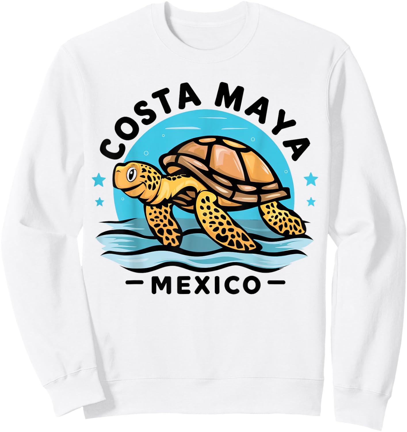 Costa Maya Mexico Turtle Vacation Souvenir Beach Men Women Girls Kids Sweatshirt - Sweatshirt | White