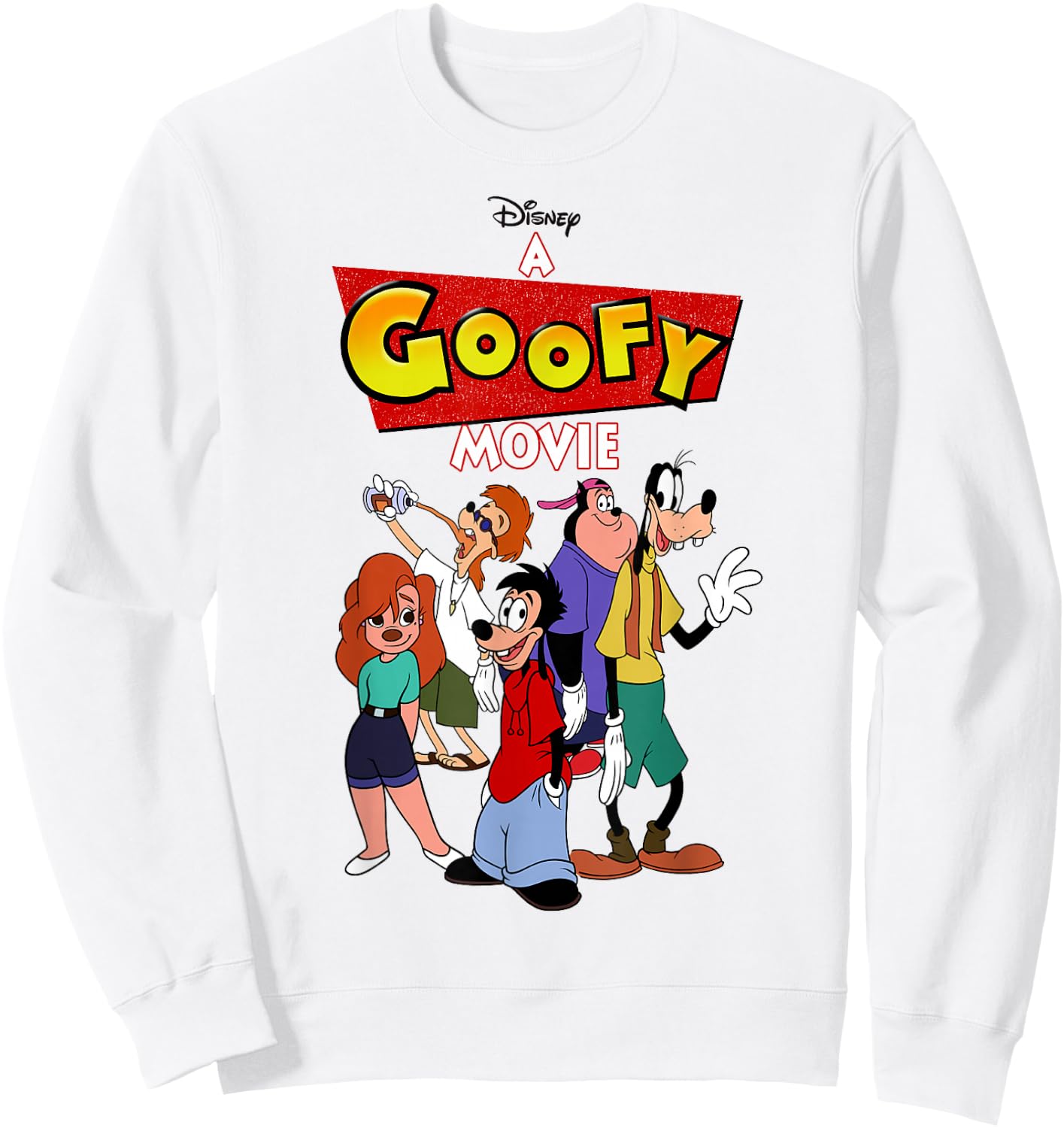 Disney A Goofy Movie Group Shot Logo Sweatshirt - Sweatshirt | White