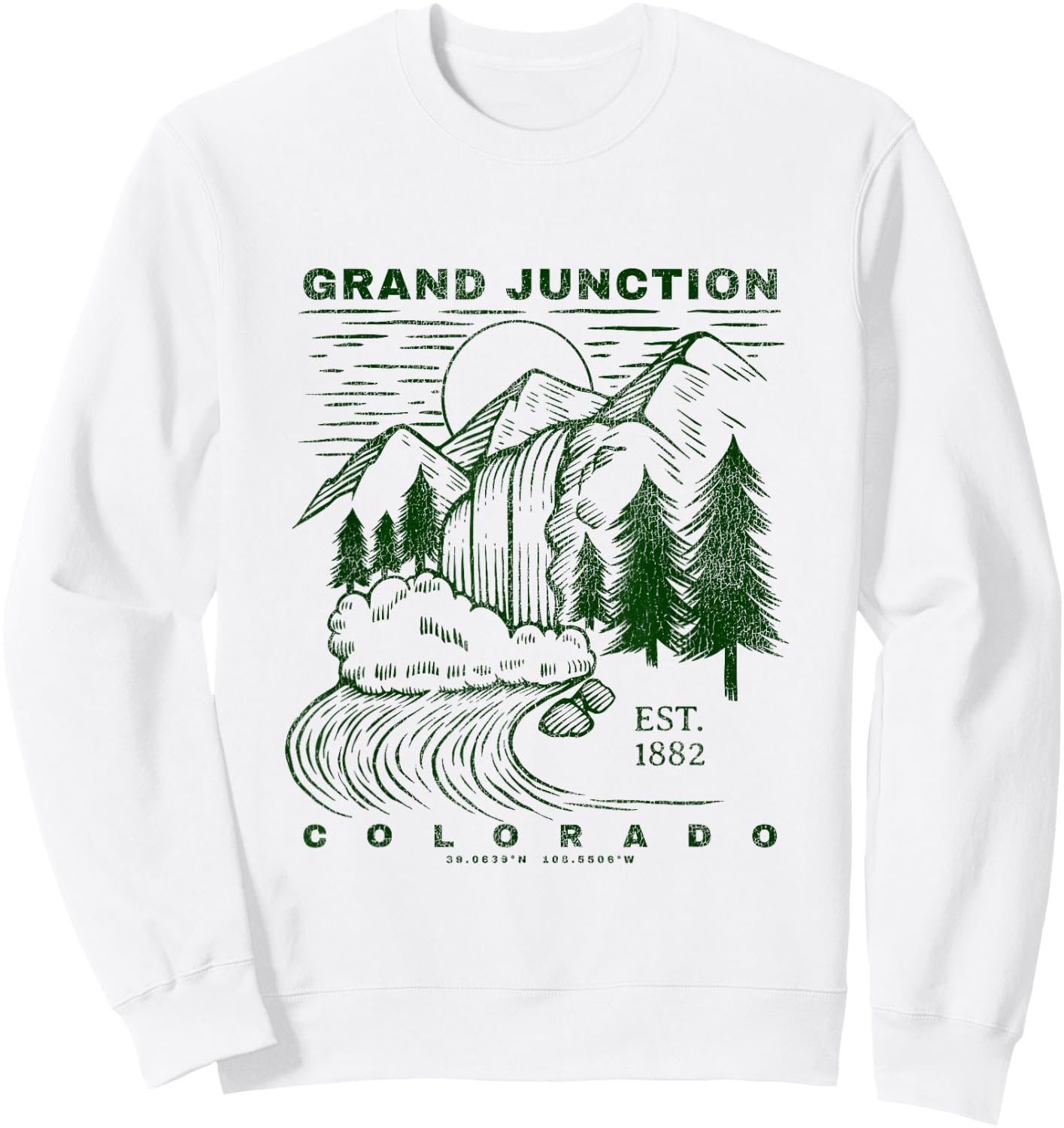 Grand Junction Colorado Neat Souvenir Rustic Grand Junction Sweatshirt - Sweatshirt | White