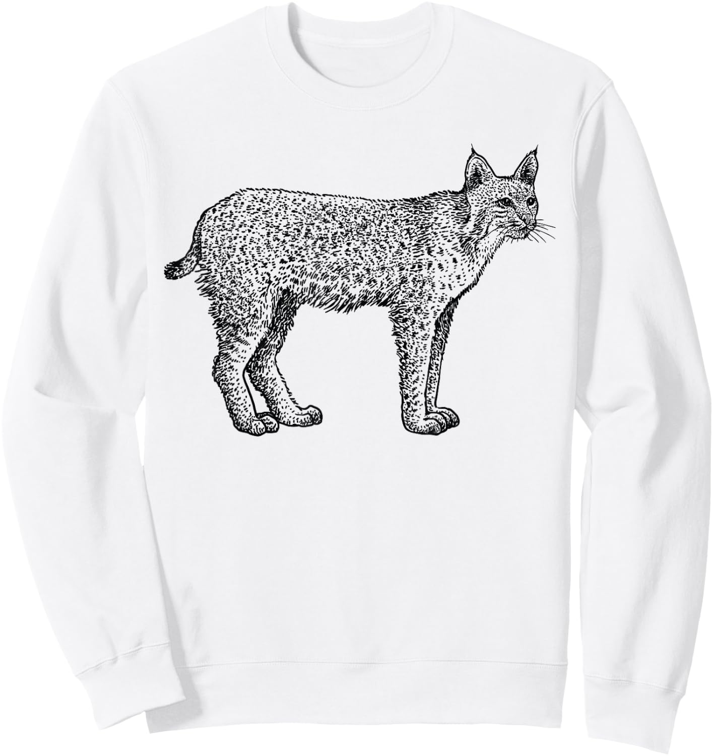 Bobcat Wildlife Shirt Sprit Animal for Kids Men Women Sweatshirt - Sweatshirt | White