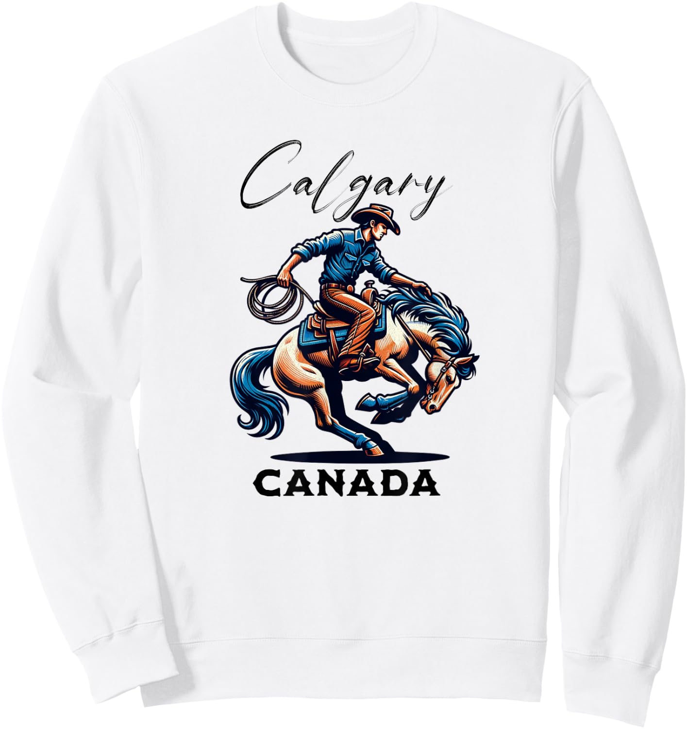 Calgary Canada Rodeo Sweatshirt - Sweatshirt | White