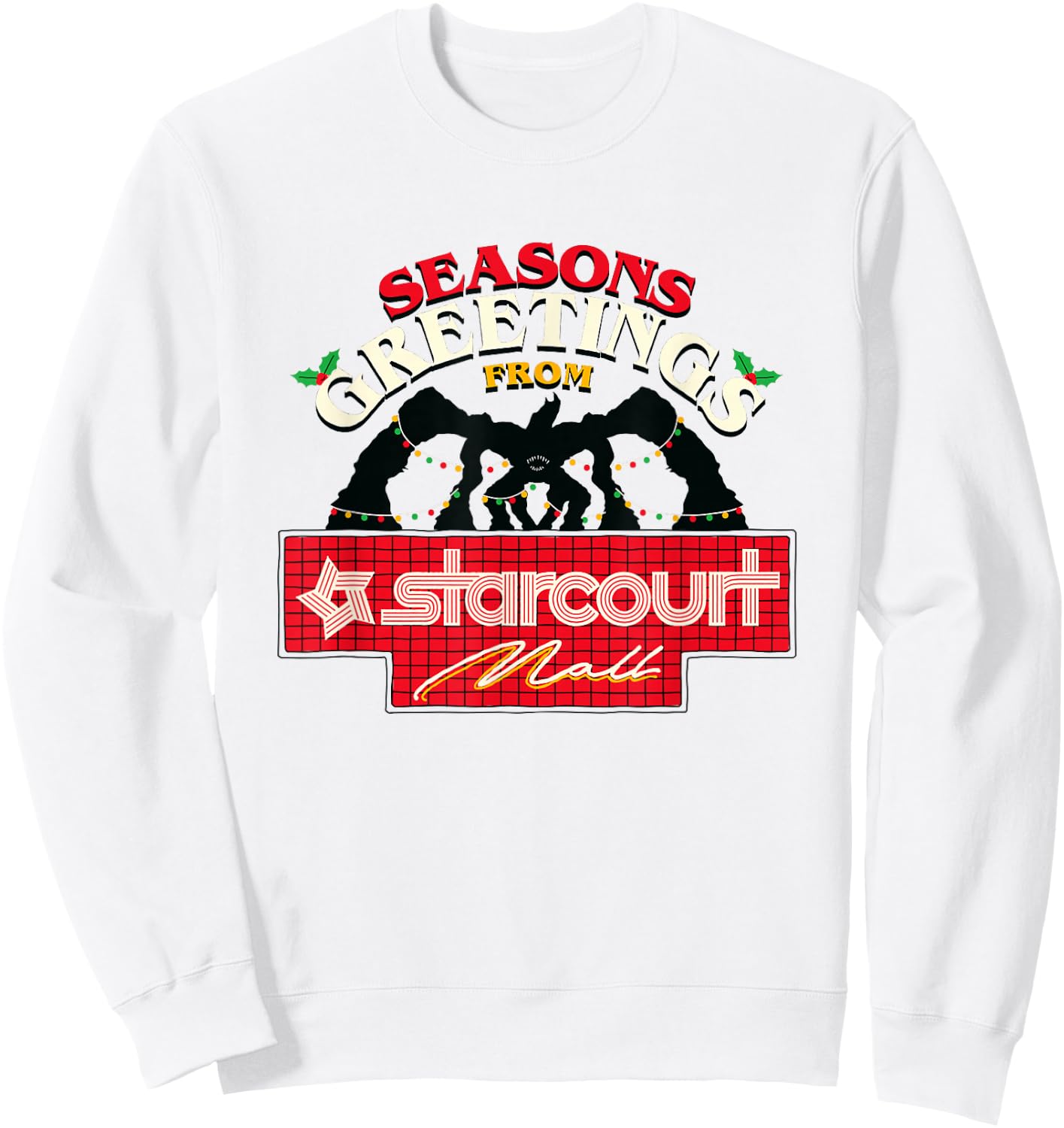 Stranger Things Christmas Seasons Greetings From Startcourt Sweatshirt - Sweatshirt | White