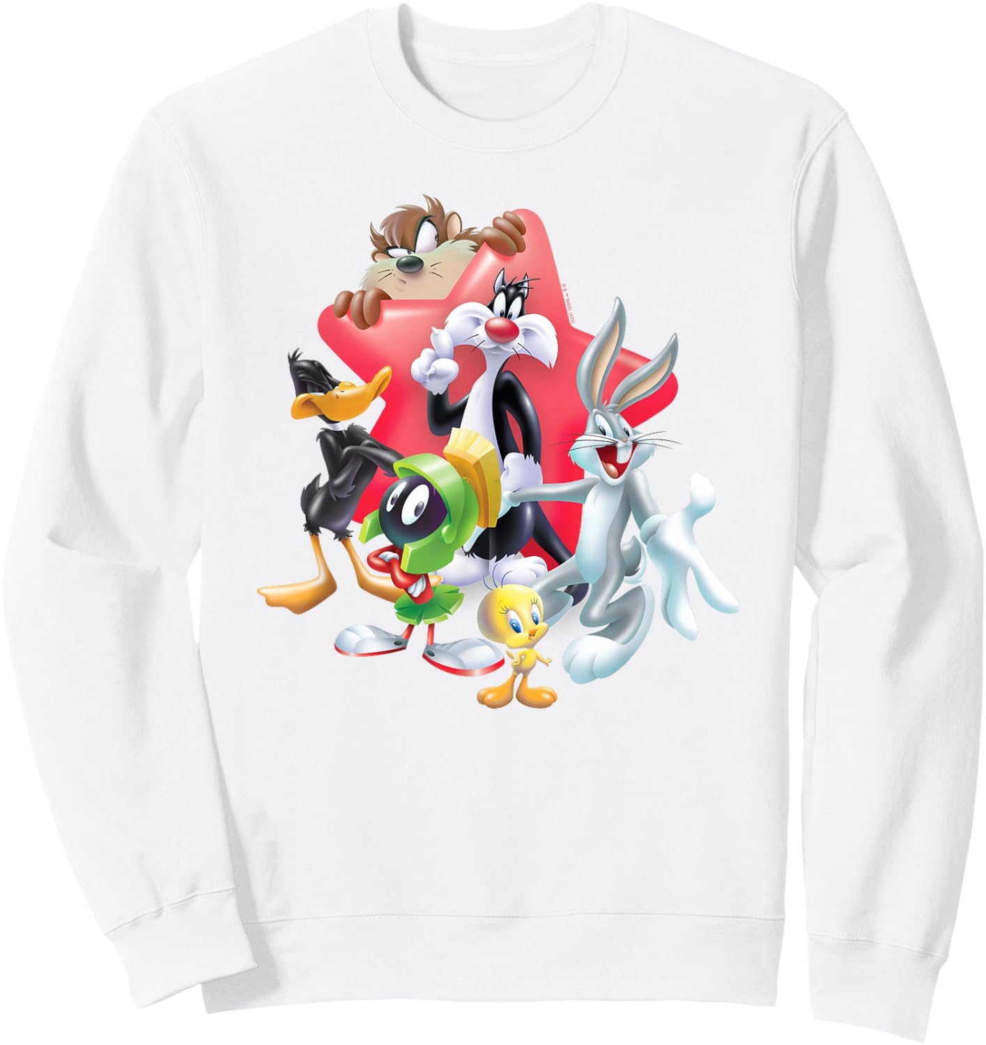 Looney Tunes Bugs Bunny and Friends Star Sweatshirt - Sweatshirt | White