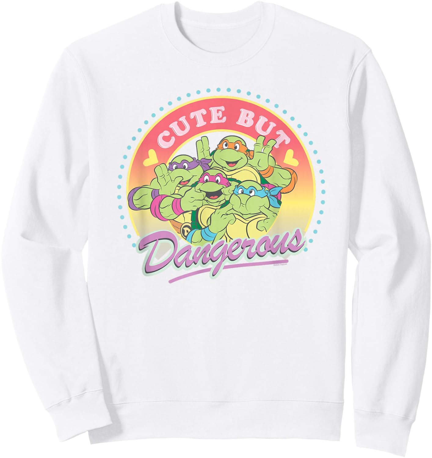 Teenage Mutant Ninja Turtles Cute But Dangerous Cartoon Sweatshirt - Sweatshirt | White