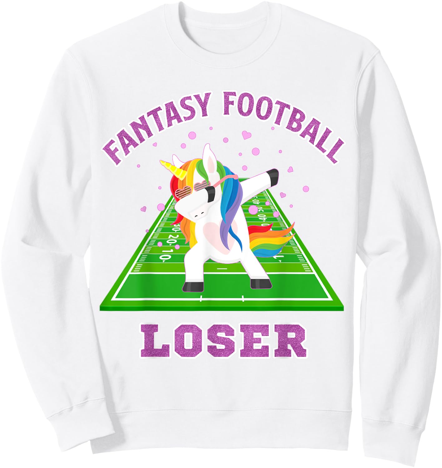 Fantasy Football Loser 2019 Unicorn Dab Football Gift Sweatshirt - Sweatshirt | White