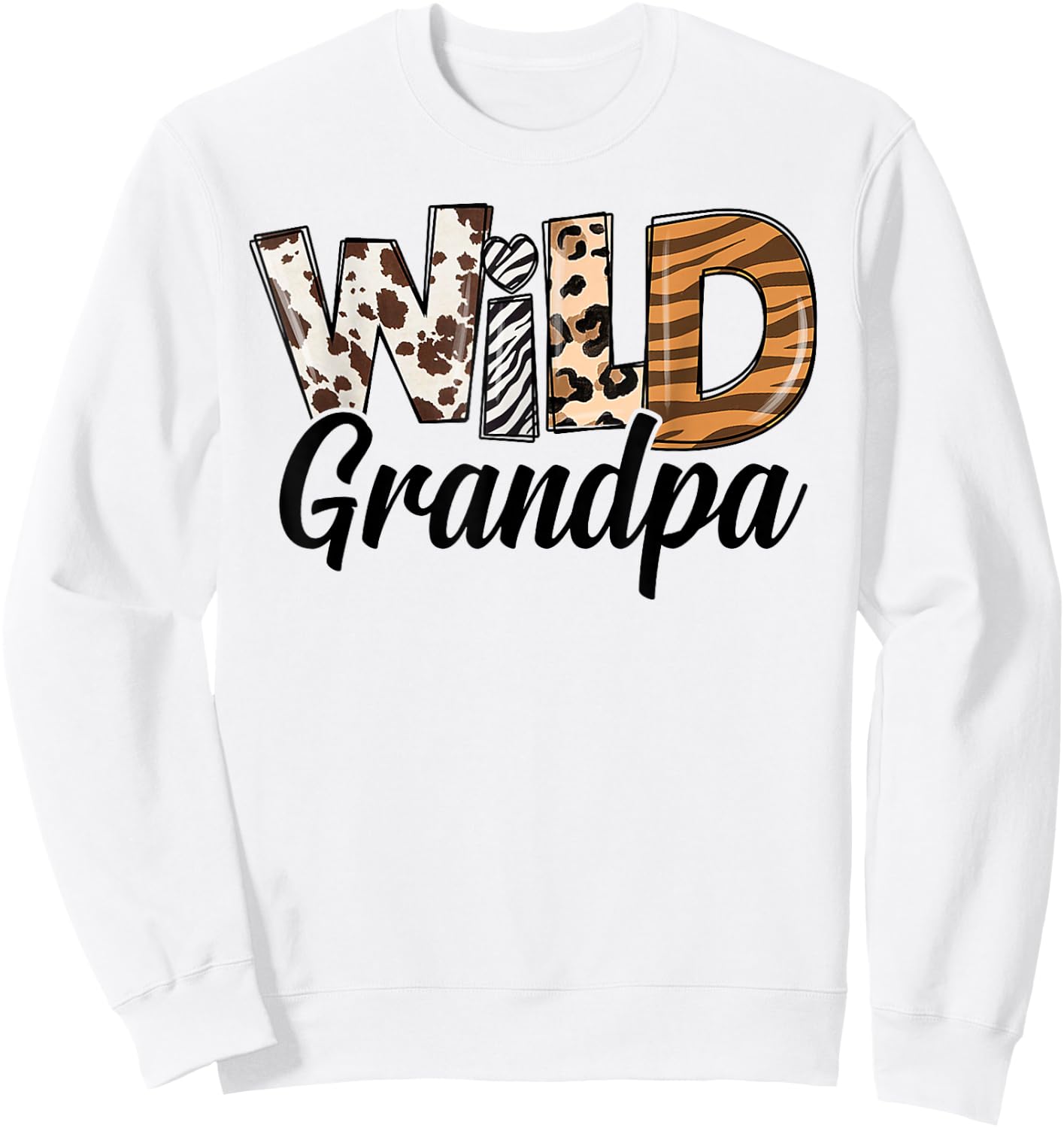 Wild Grandpa Birthday Family Bday Safari Zoo Jungle Animals Sweatshirt - Sweatshirt | White