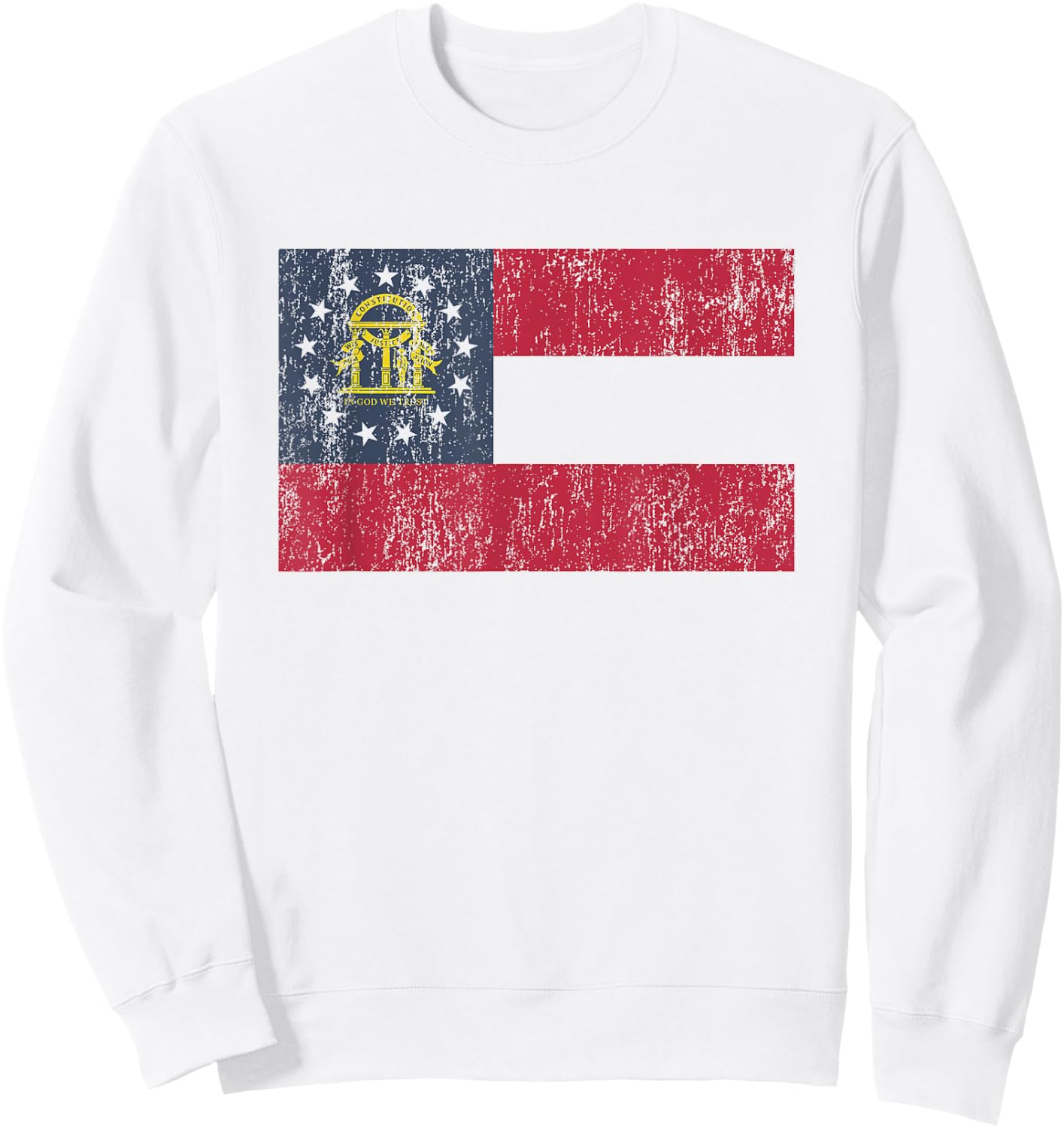 Vintage Georgia Flag GA Sweatshirt - Sweatshirt | White