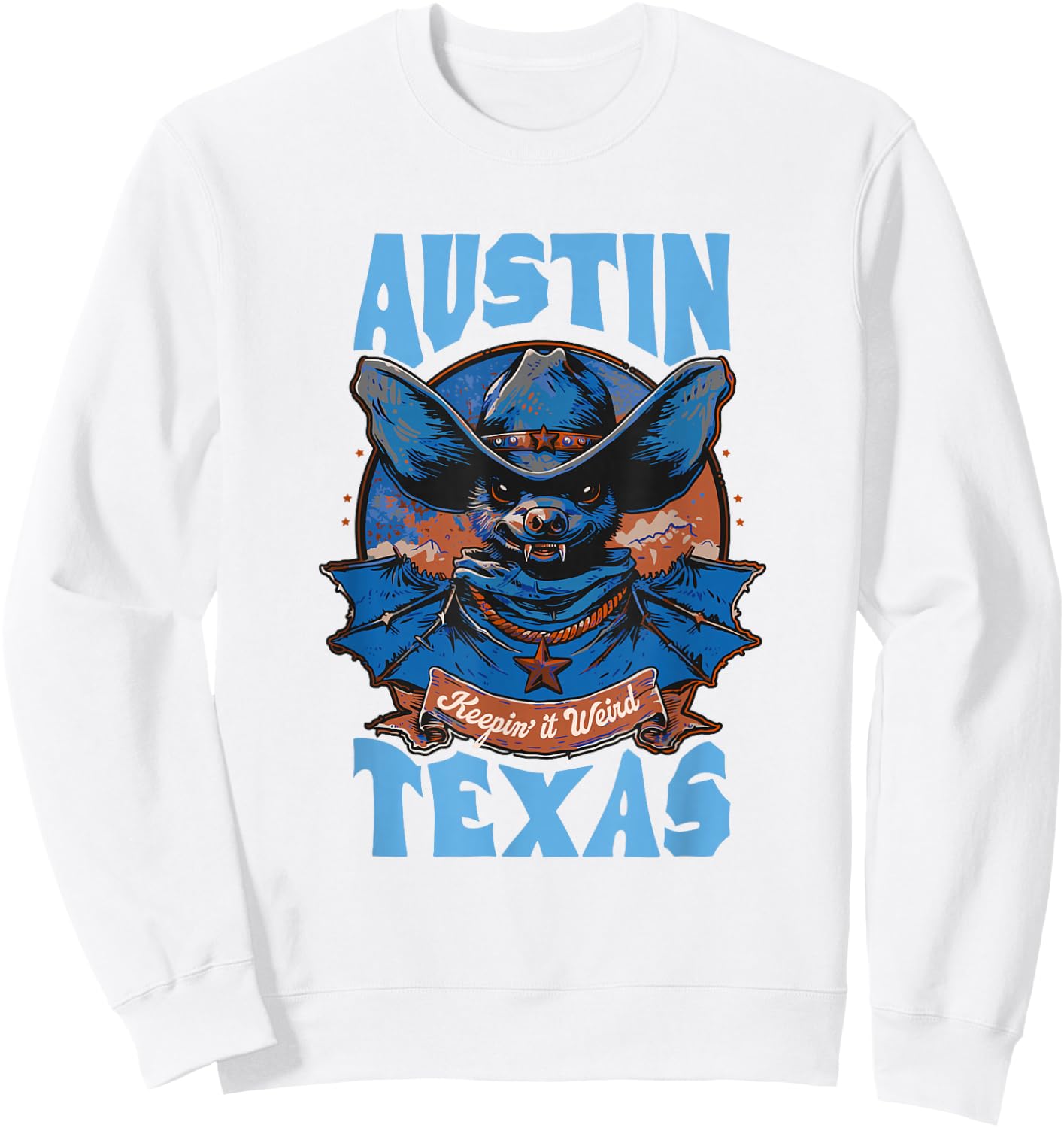 Texas Pride - Keep It Weird Austin - Austin Bats Sweatshirt - Sweatshirt | White