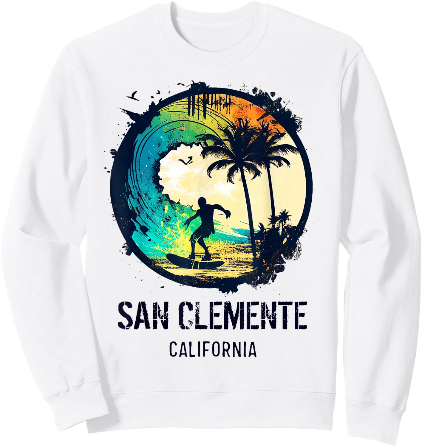 San Clemente California Sweatshirt - Sweatshirt | White