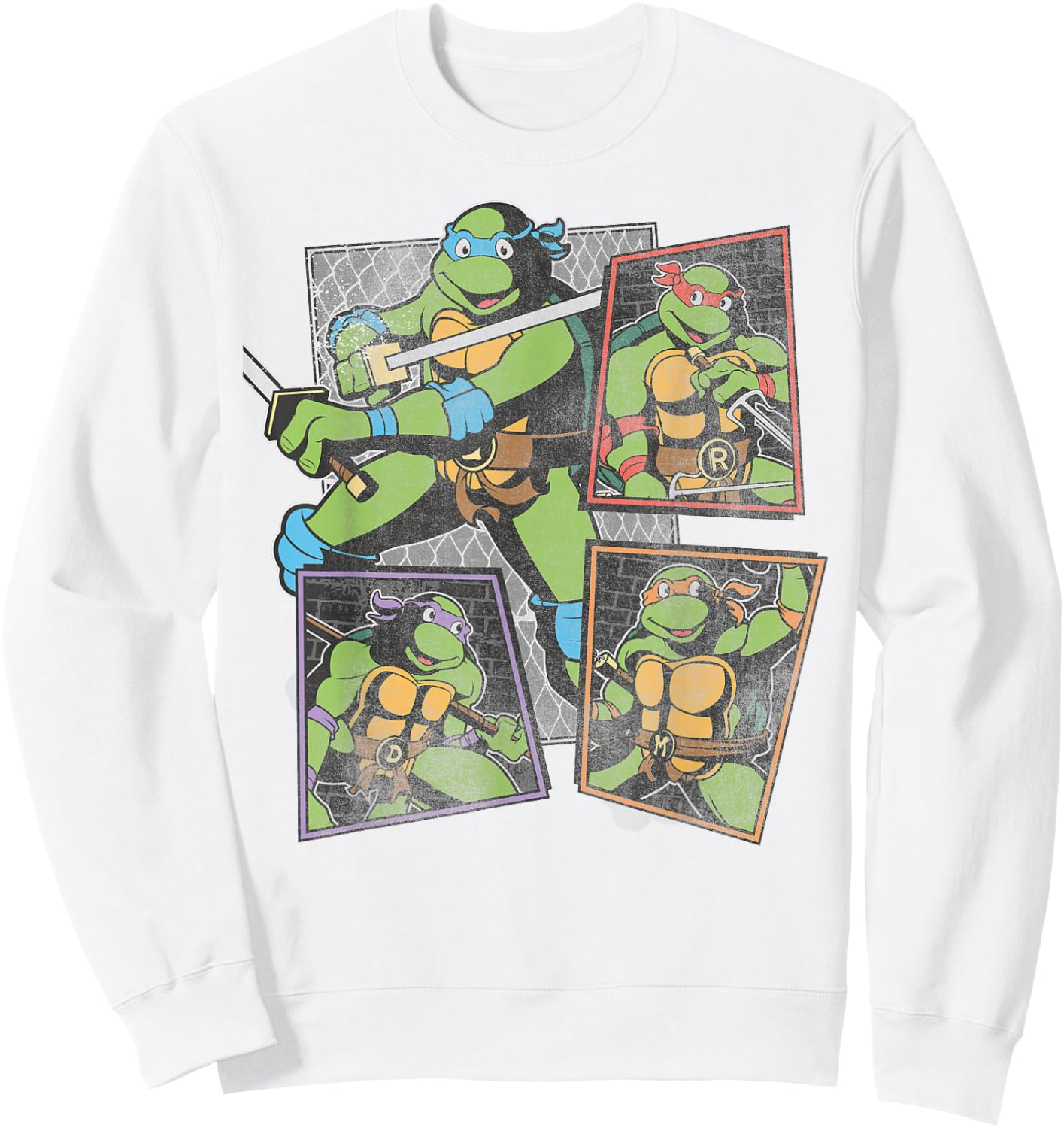 Teenage Mutant Ninja Turtles Character Panel Sweatshirt - Sweatshirt | White
