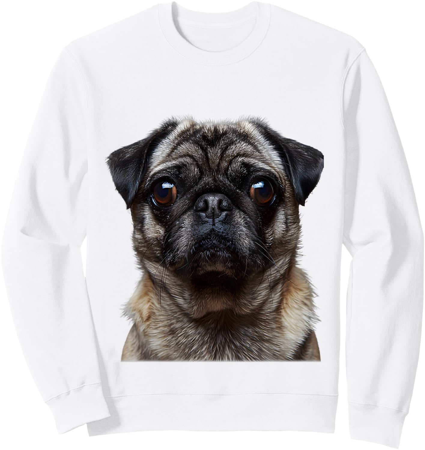 Cool Pug Face I Dog Pug Costume Sweatshirt - Sweatshirt | White