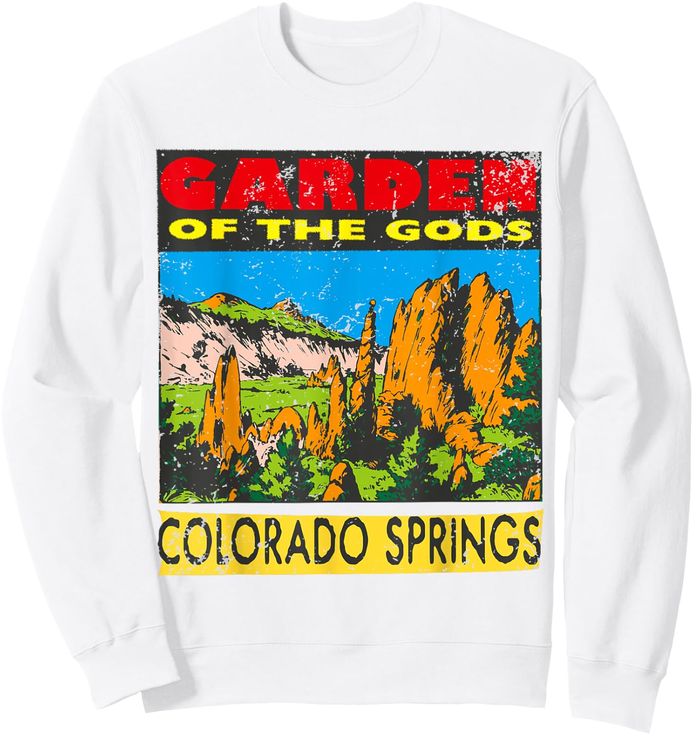 Garden of the Gods Colorado Springs Sweatshirt - Sweatshirt | White