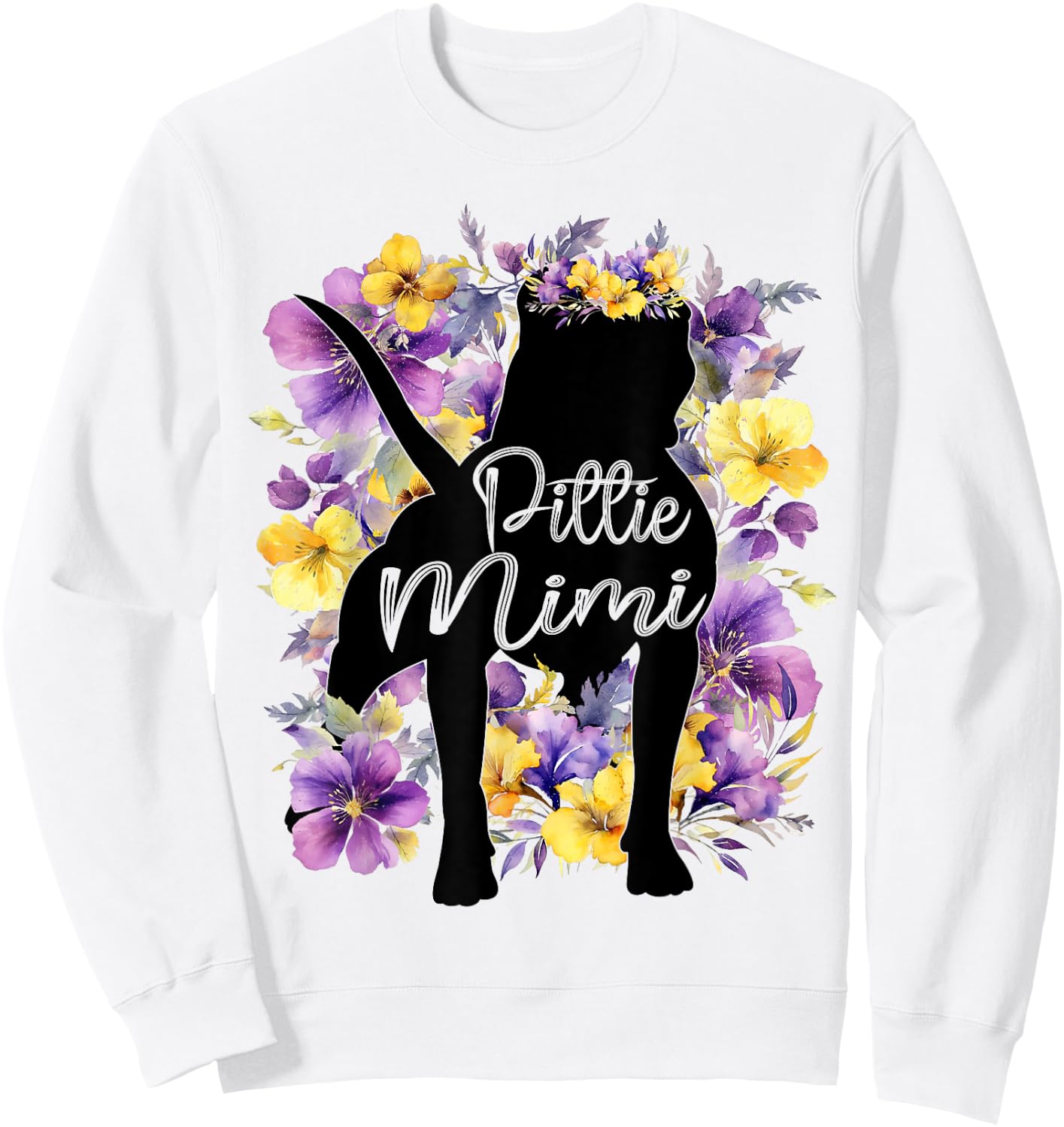 Cute Pittie Mama Pitbull Mimi Pitbull Dog Lover Mothers Day Men Women Girls Kids Sweatshirt - Sweatshirt | White