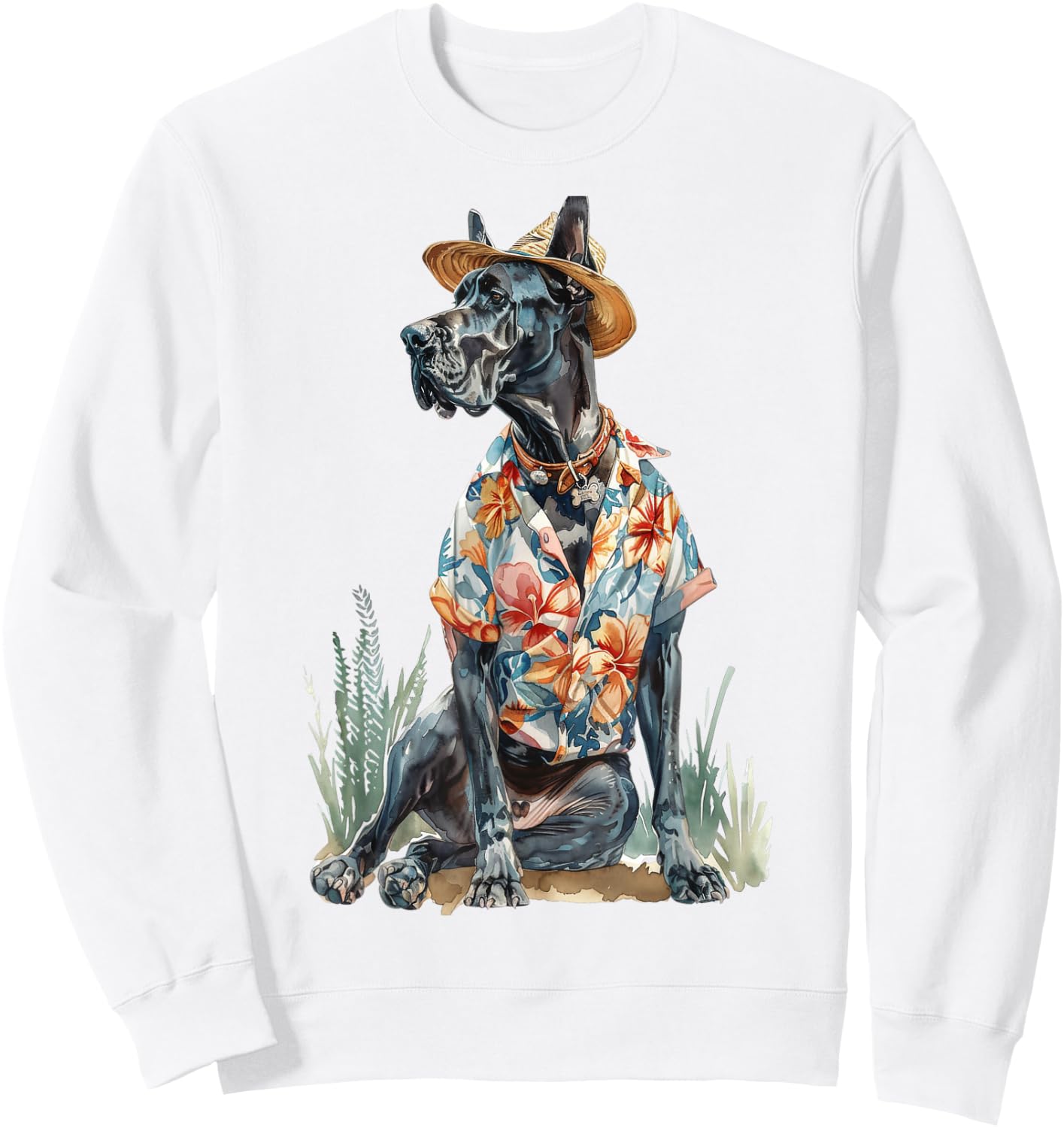 Summer Dog Great Dane Sweatshirt - Sweatshirt | White