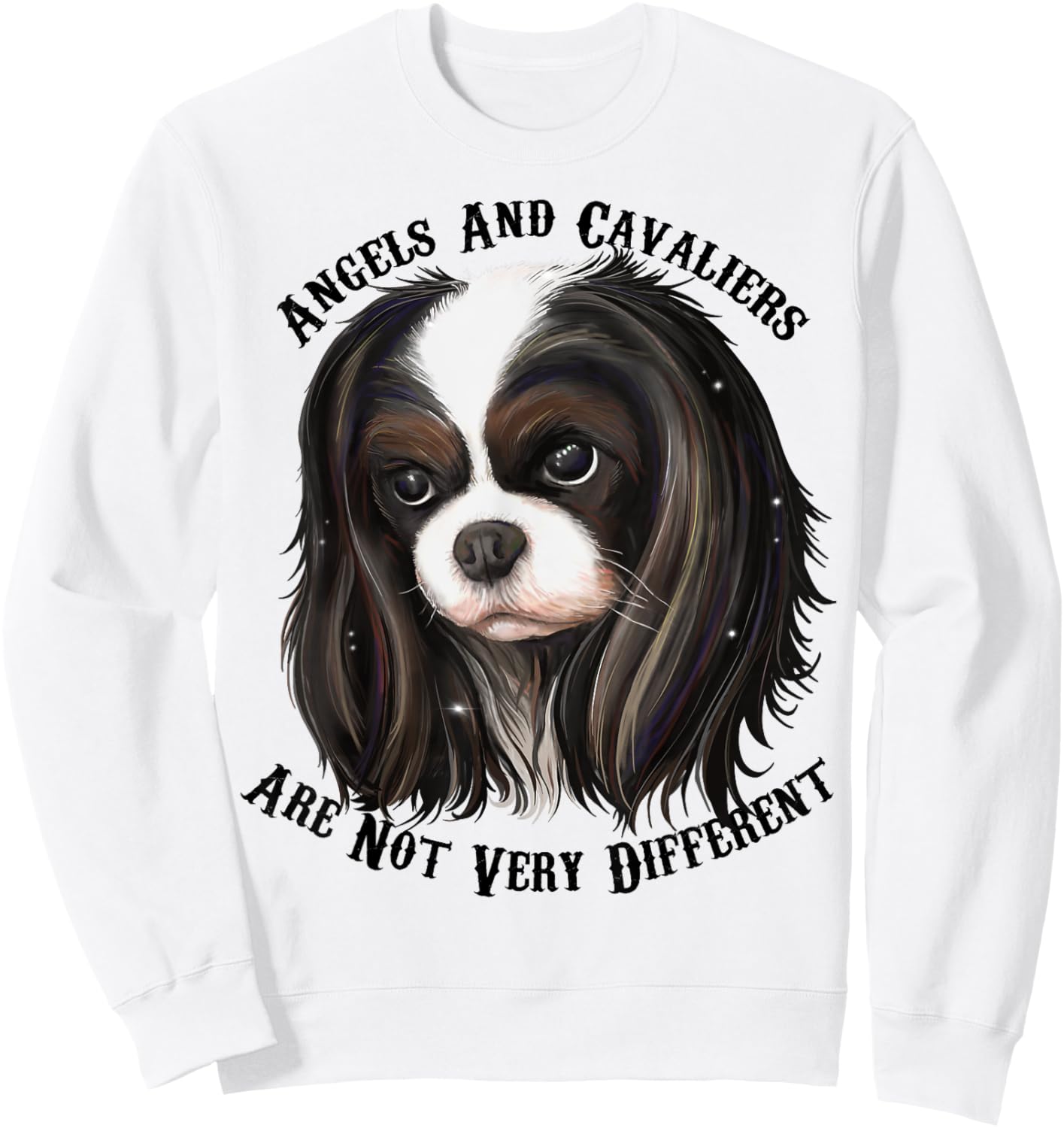 Cavalier King Charles Spaniel tri color Sweatshirt - Sweatshirt | White