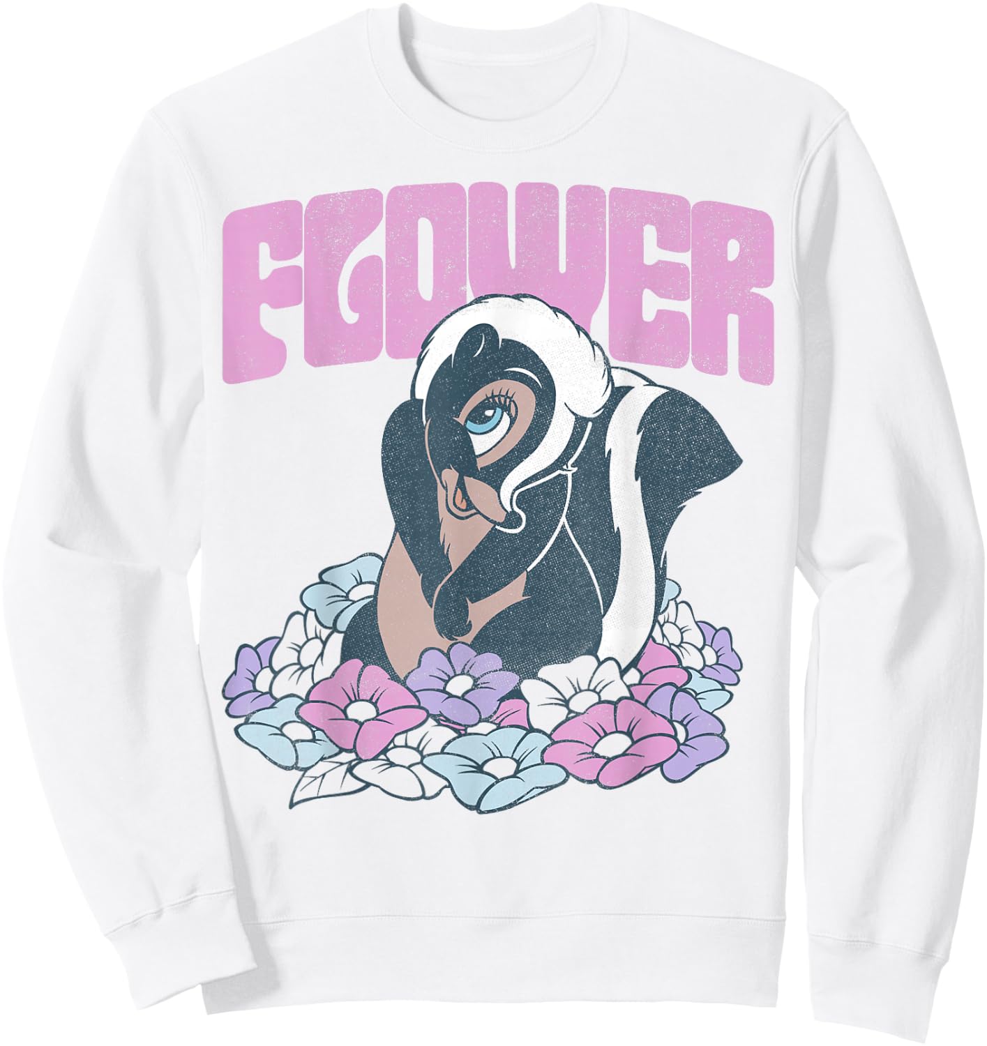 Disney Bambi Flower In The Flowers Portrait Sweatshirt - Sweatshirt | White