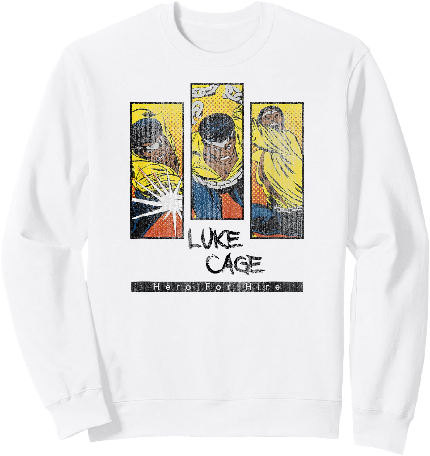 Marvel Luke Cage Heroes for Hire Comic Panels Sweatshirt - Sweatshirt | White