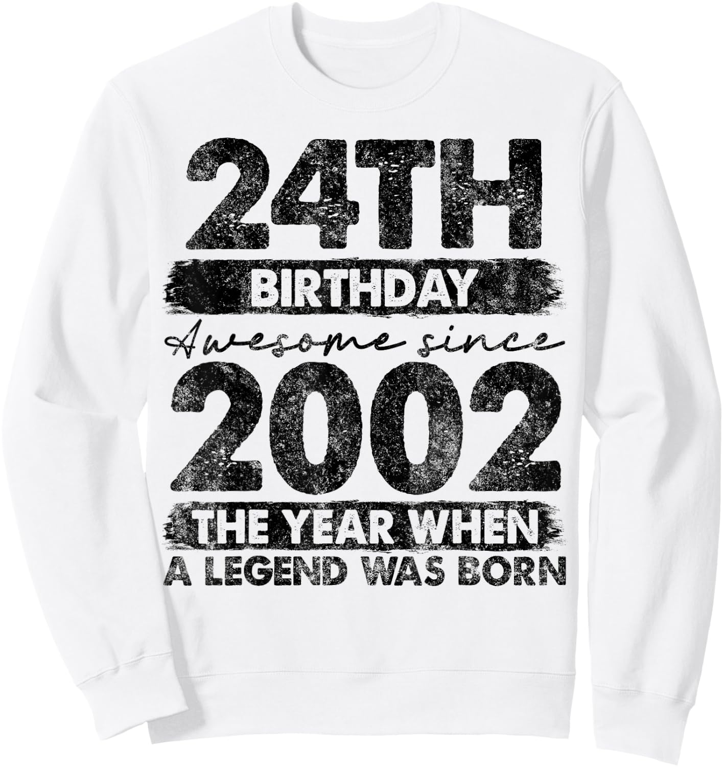 24 Year Old Gifts Vintage 2002 Limited Edition 24th Birthday Sweatshirt - Sweatshirt | White