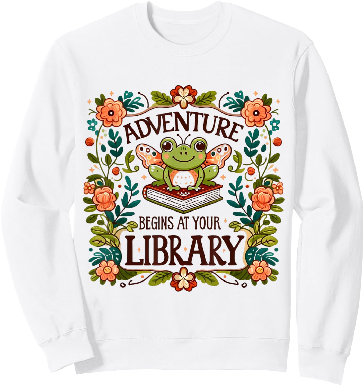 Adventure Begins At Your Library Summer Reading 2024 Sweatshirt - Sweatshirt | White