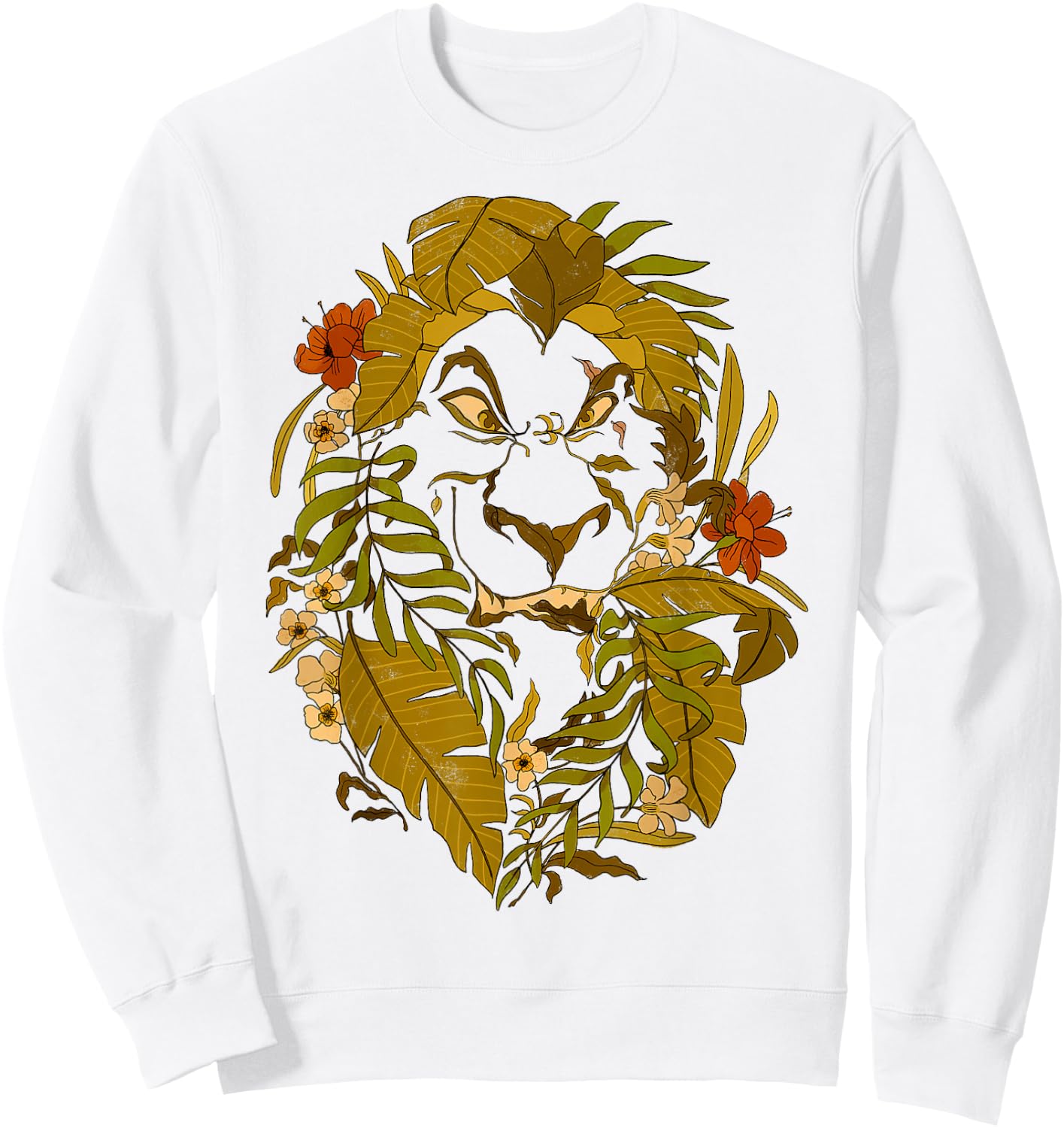 Disney The Lion King Leaf Scar Portrait Sweatshirt - Sweatshirt | White